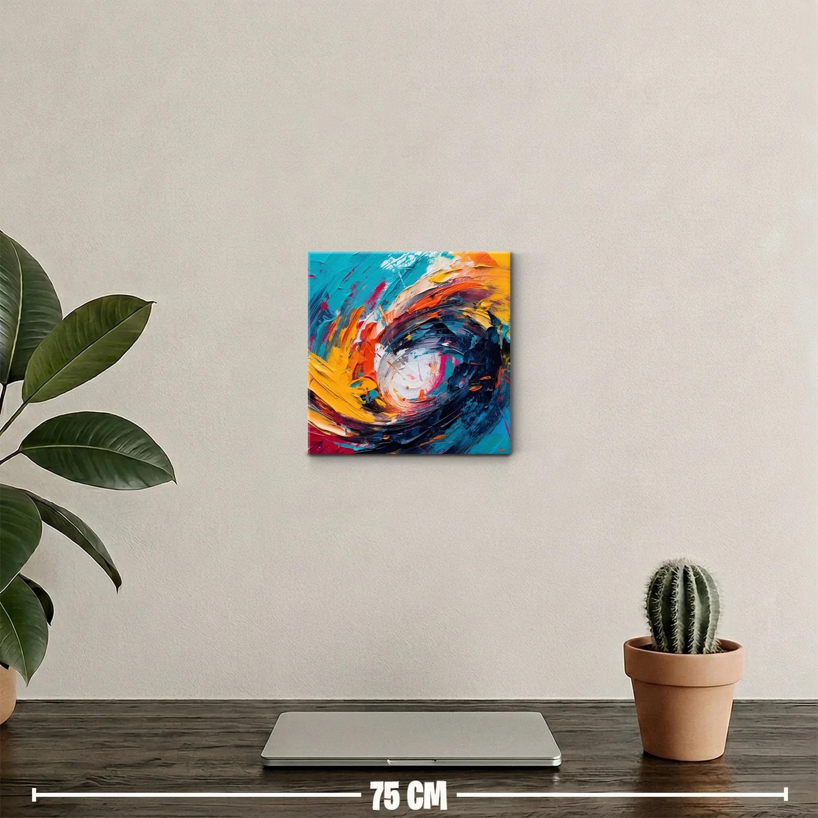 Cuadro abstracto con vibrantes remolinos de color intenso — miniatura 2