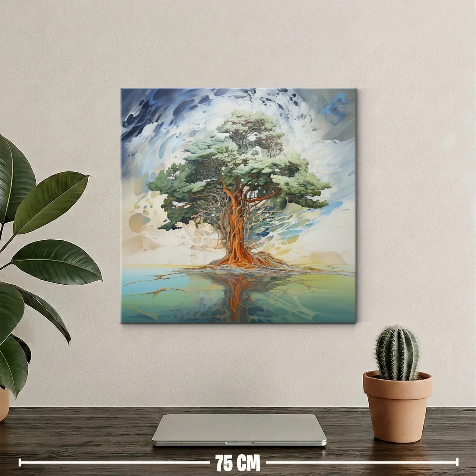 Árbol majestuoso con reflejo sobre agua serena — miniatura 2