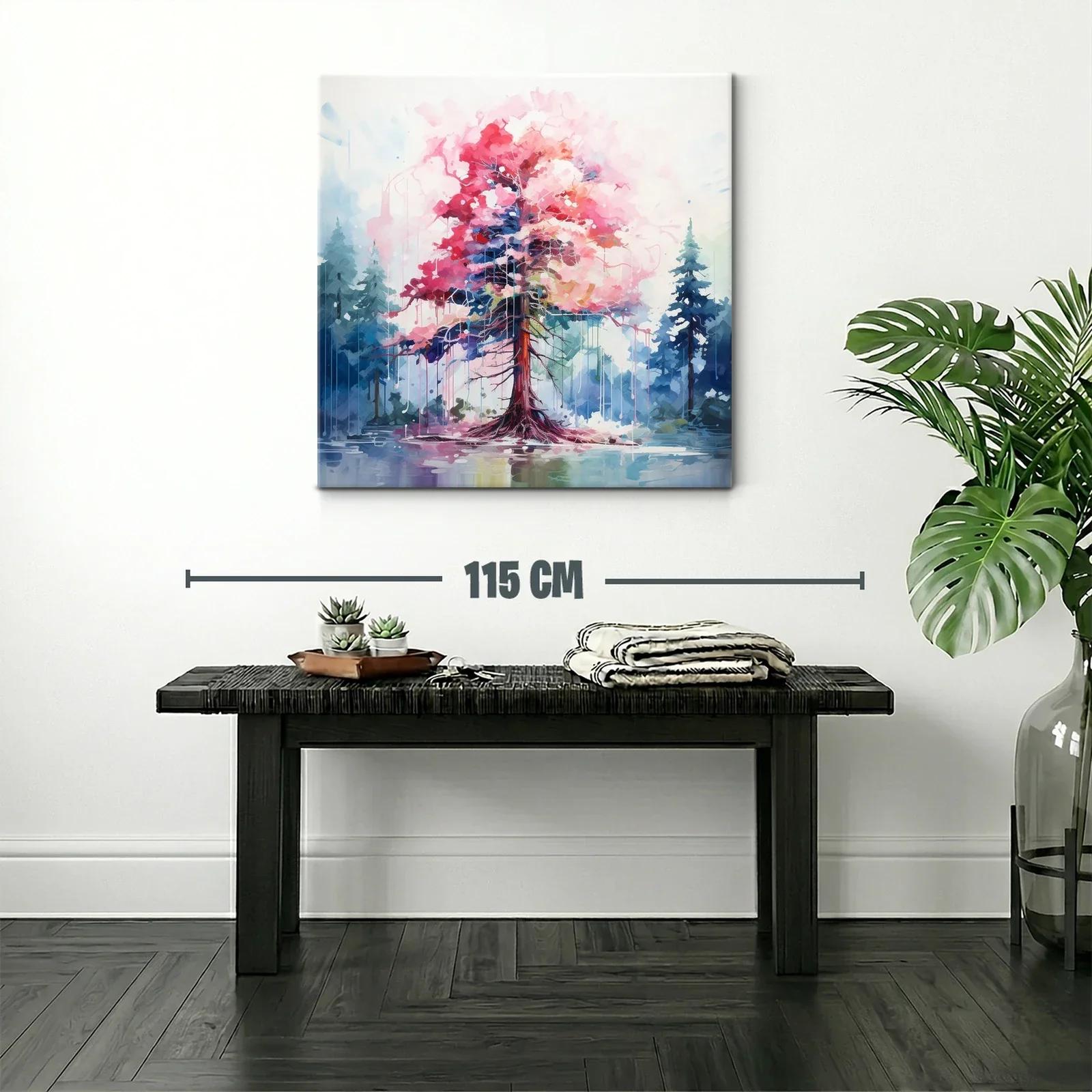 Árbol en tonos vibrantes que transforma el paisaje natural — miniatura 2