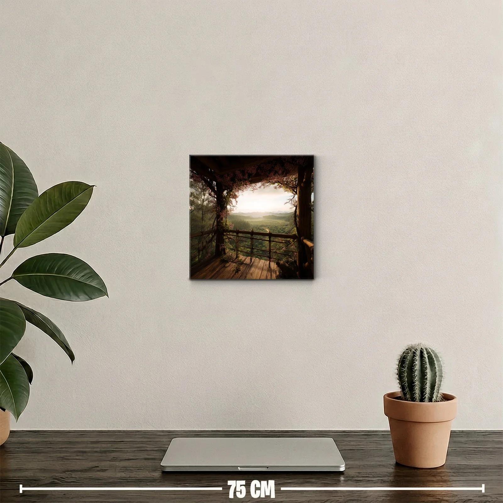 Vistas Naturales Desde Terraza Entre Flores y Madera — miniatura 2