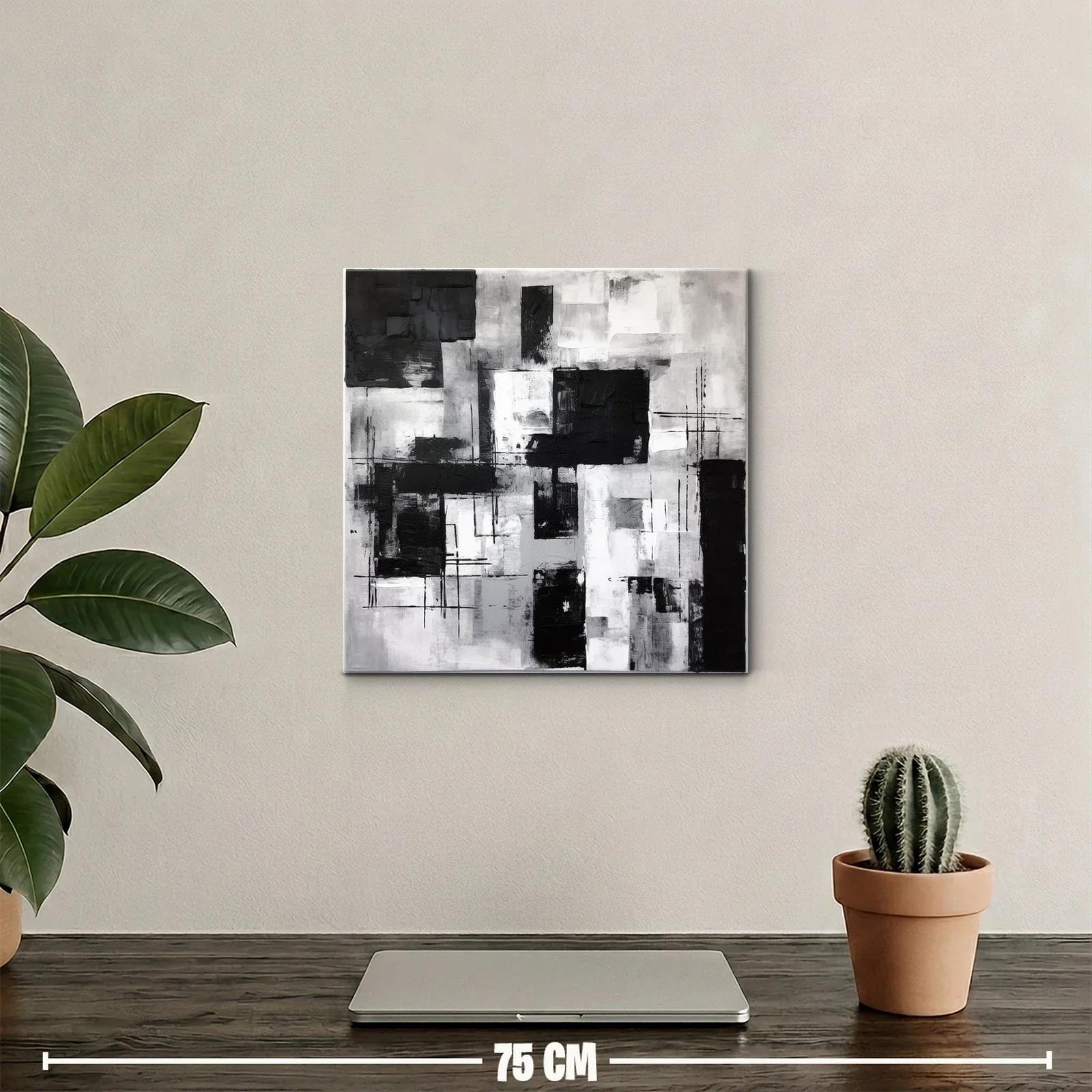 Composición abstracta en blanco negro y grises — miniatura 2