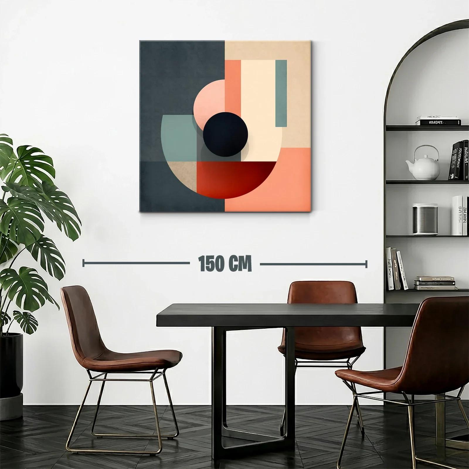 Composición geométrica en tonos tierra y negro elegante — miniatura 2