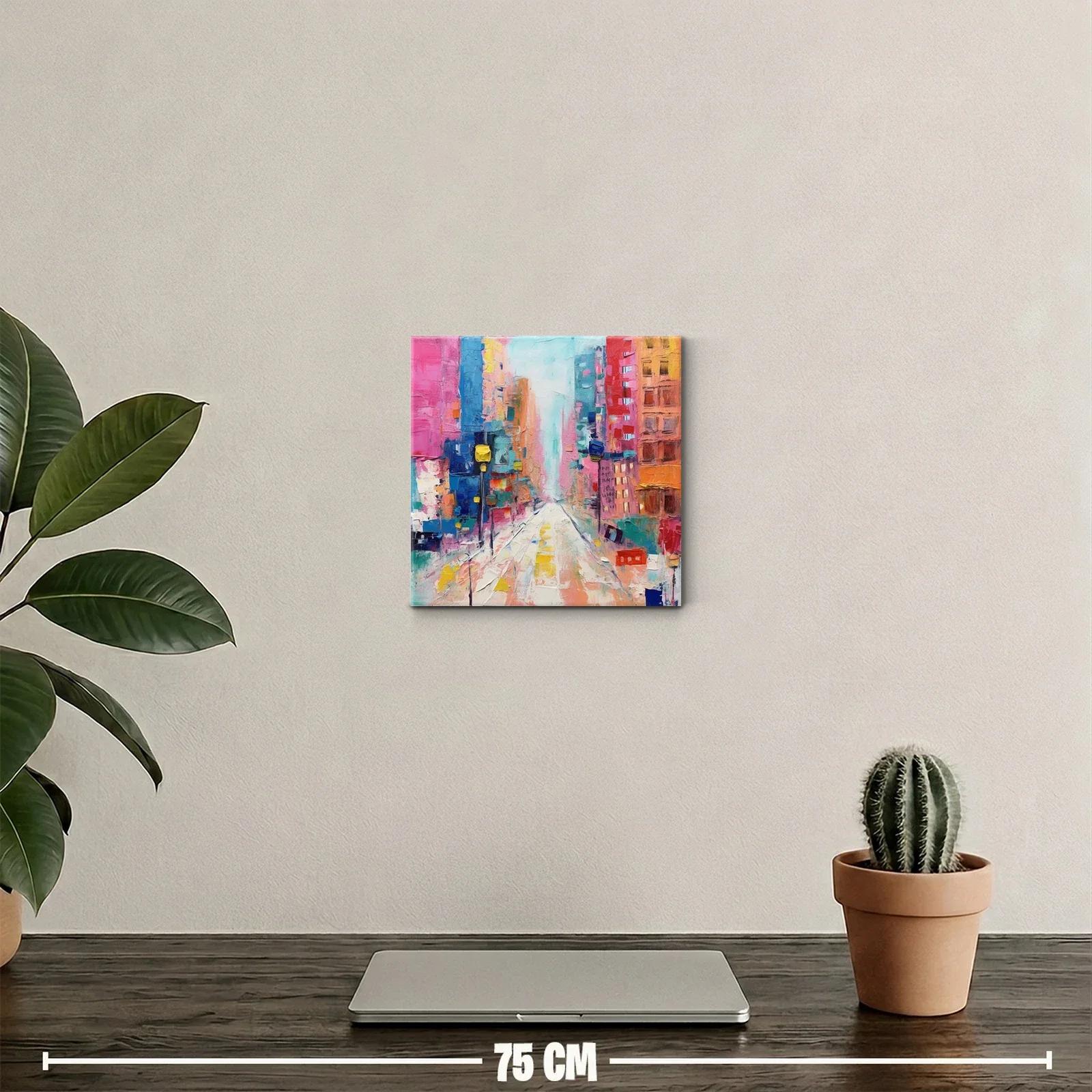 Colorida interpretación urbana con tonos vibrantes y luz difusa — miniatura 2