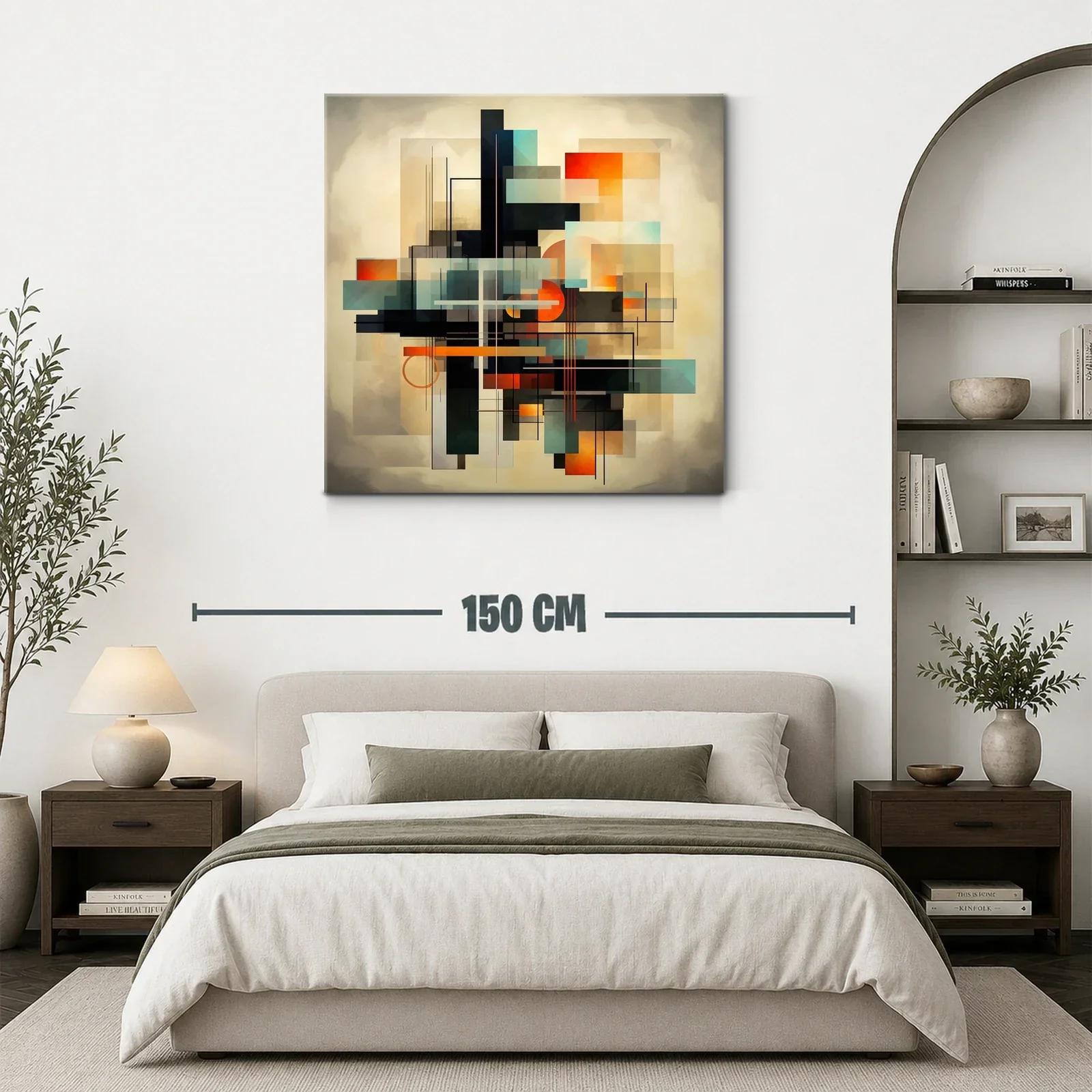 Composición abstracta con formas geométricas y tonos cálidos — miniatura 3