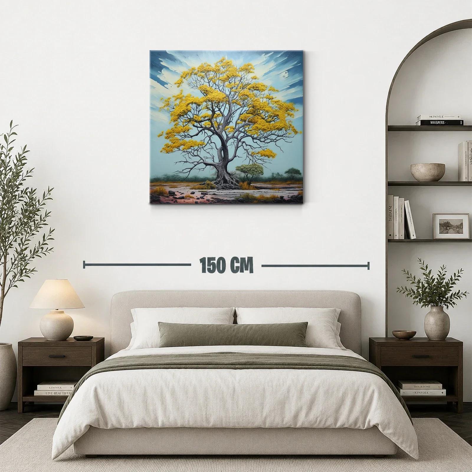 Árbol Dorado en Paisaje Sereno y Natural — miniatura 3