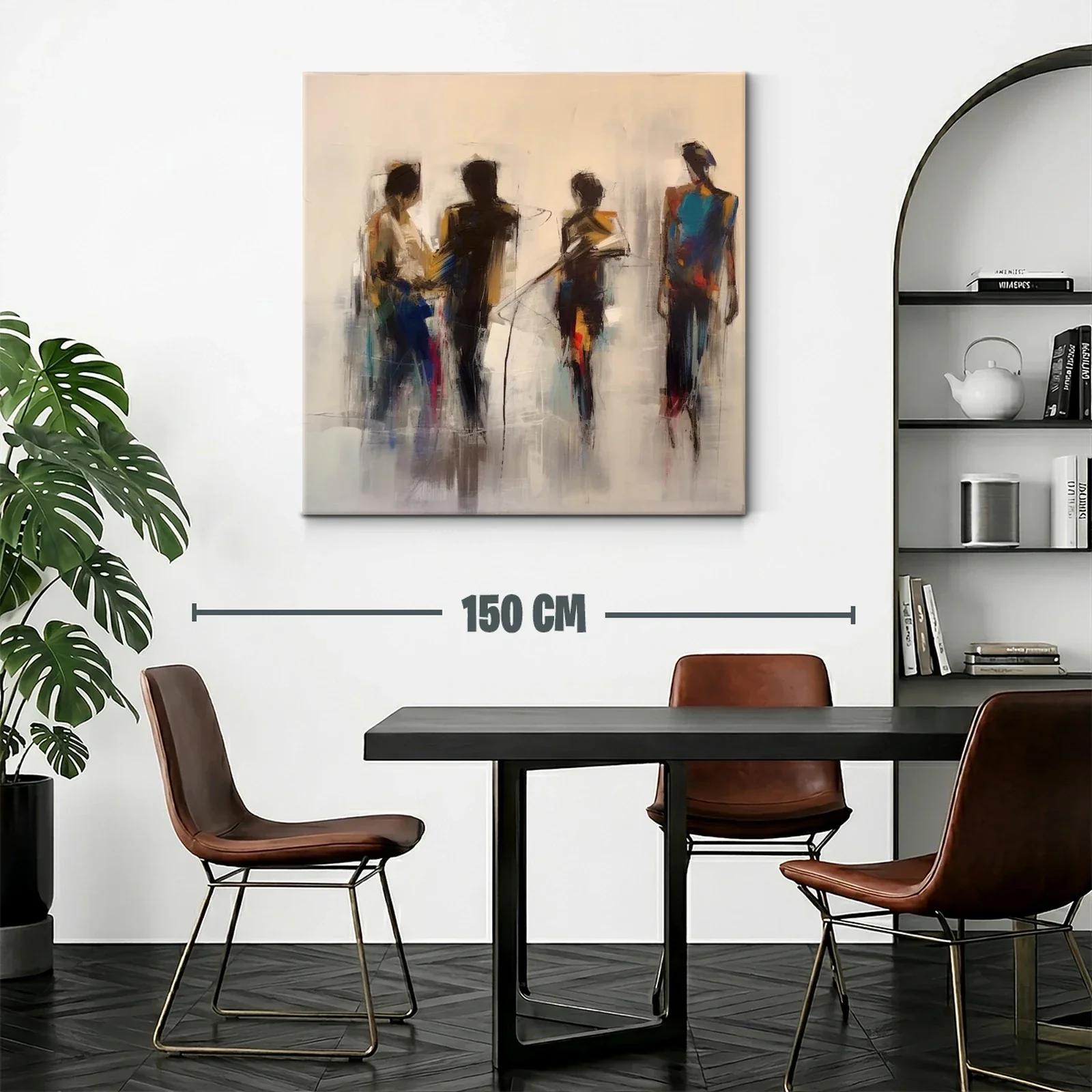 Composición abstracta de figuras humanas en movimiento — miniatura 2