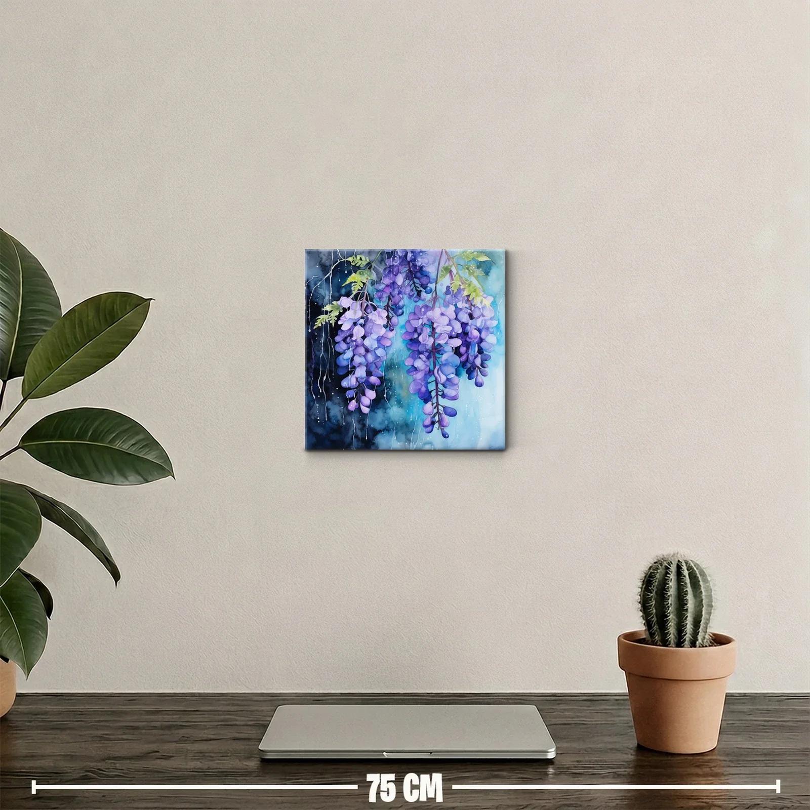 Flores de glicinia en tonos violetas y azules — miniatura 2