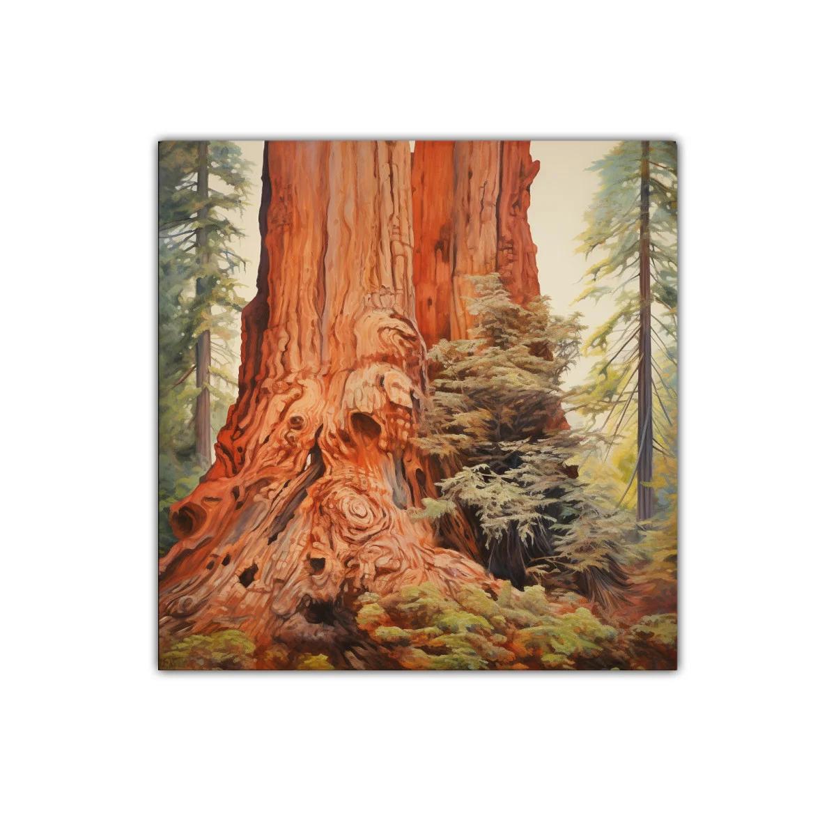 Majestuoso tronco de árbol en bosque antiguo