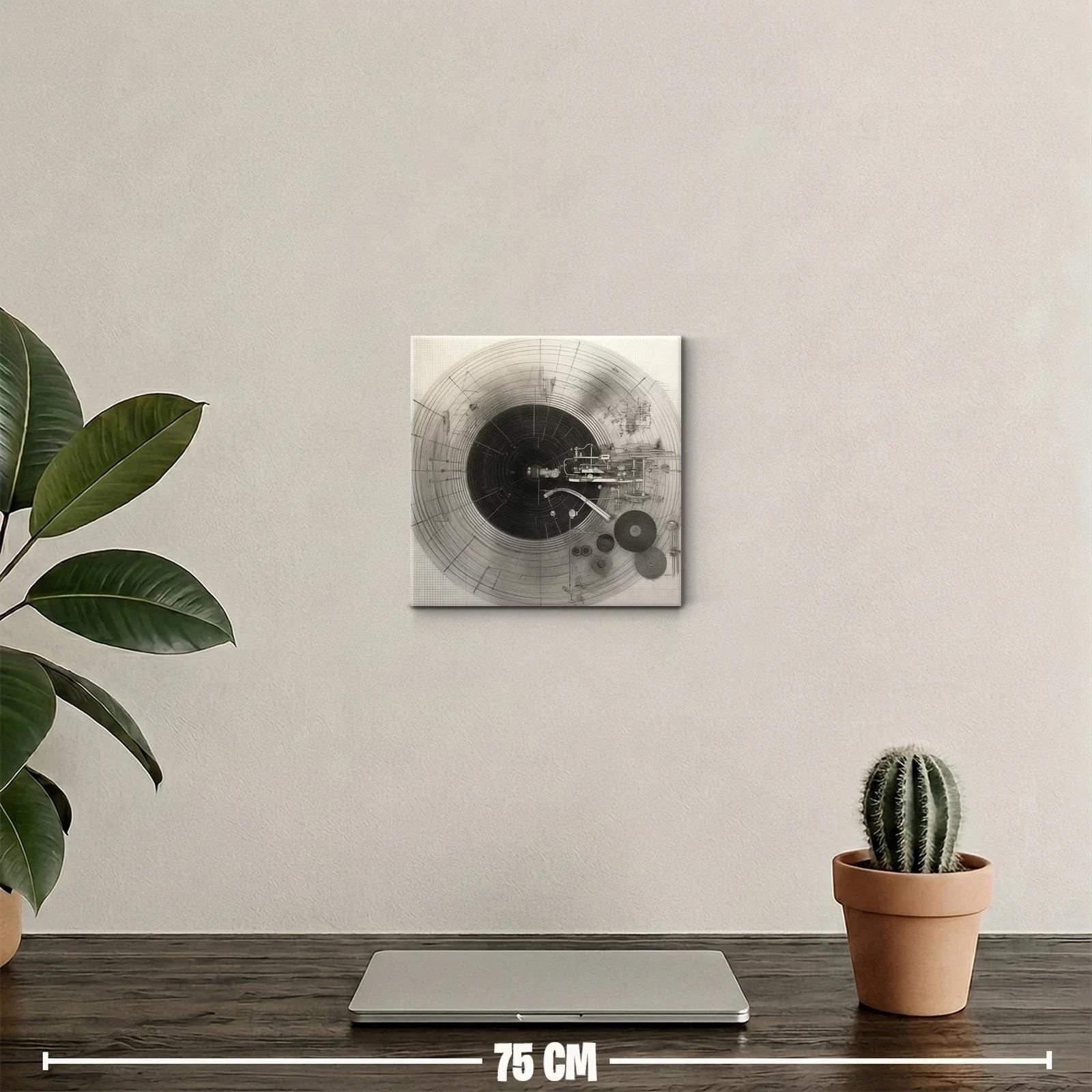 Diseño abstracto con círculos concéntricos y detalles técnicos — miniatura 2