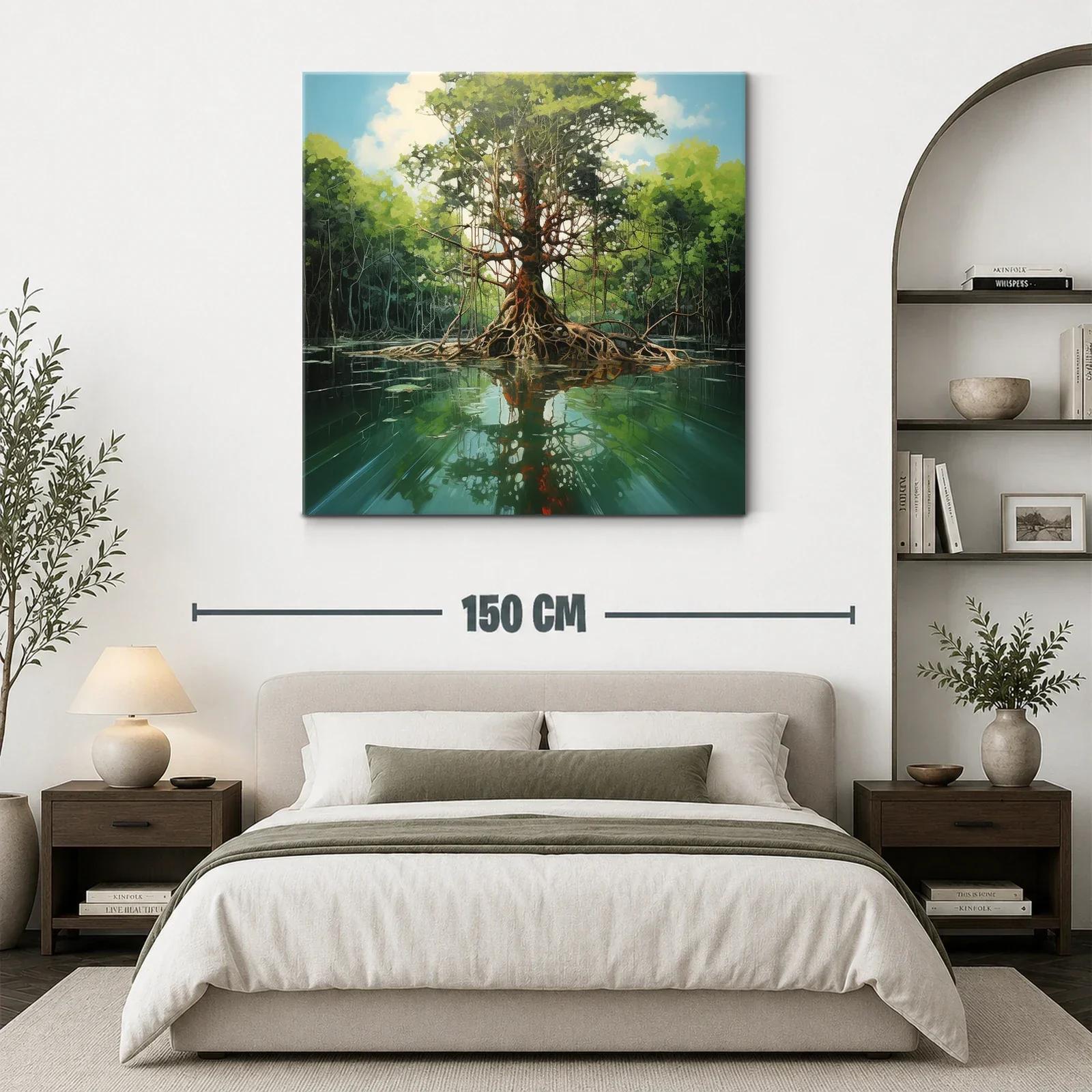 Árbol majestuoso reflejado en aguas tranquilas — miniatura 3