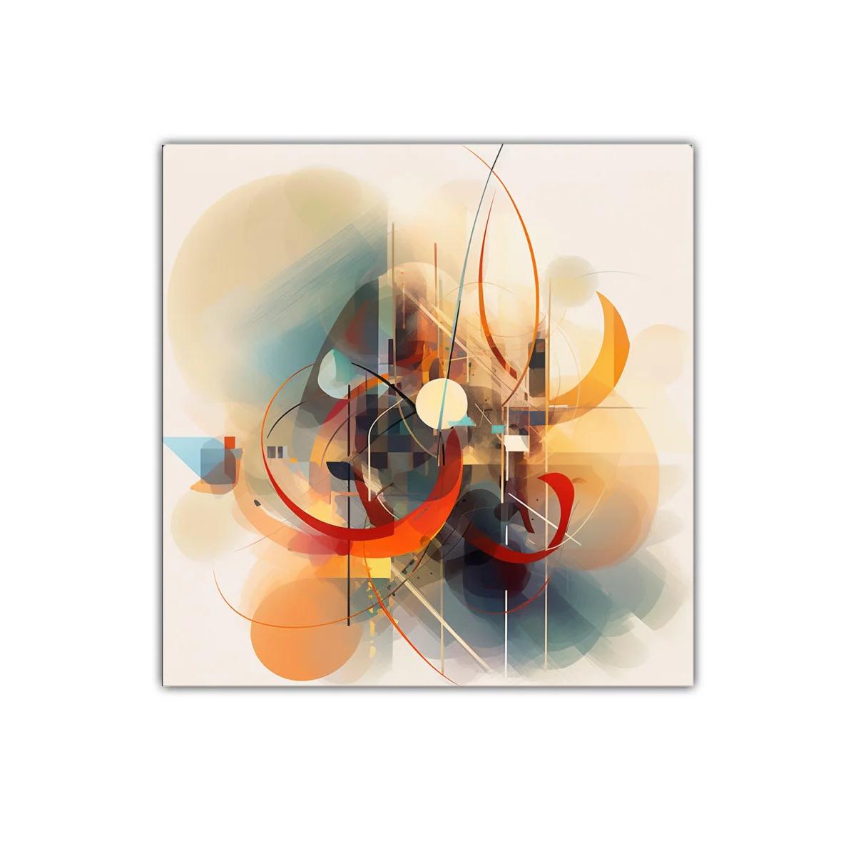 Composición abstracta con tonos cálidos y formas dinámicas — miniatura 1