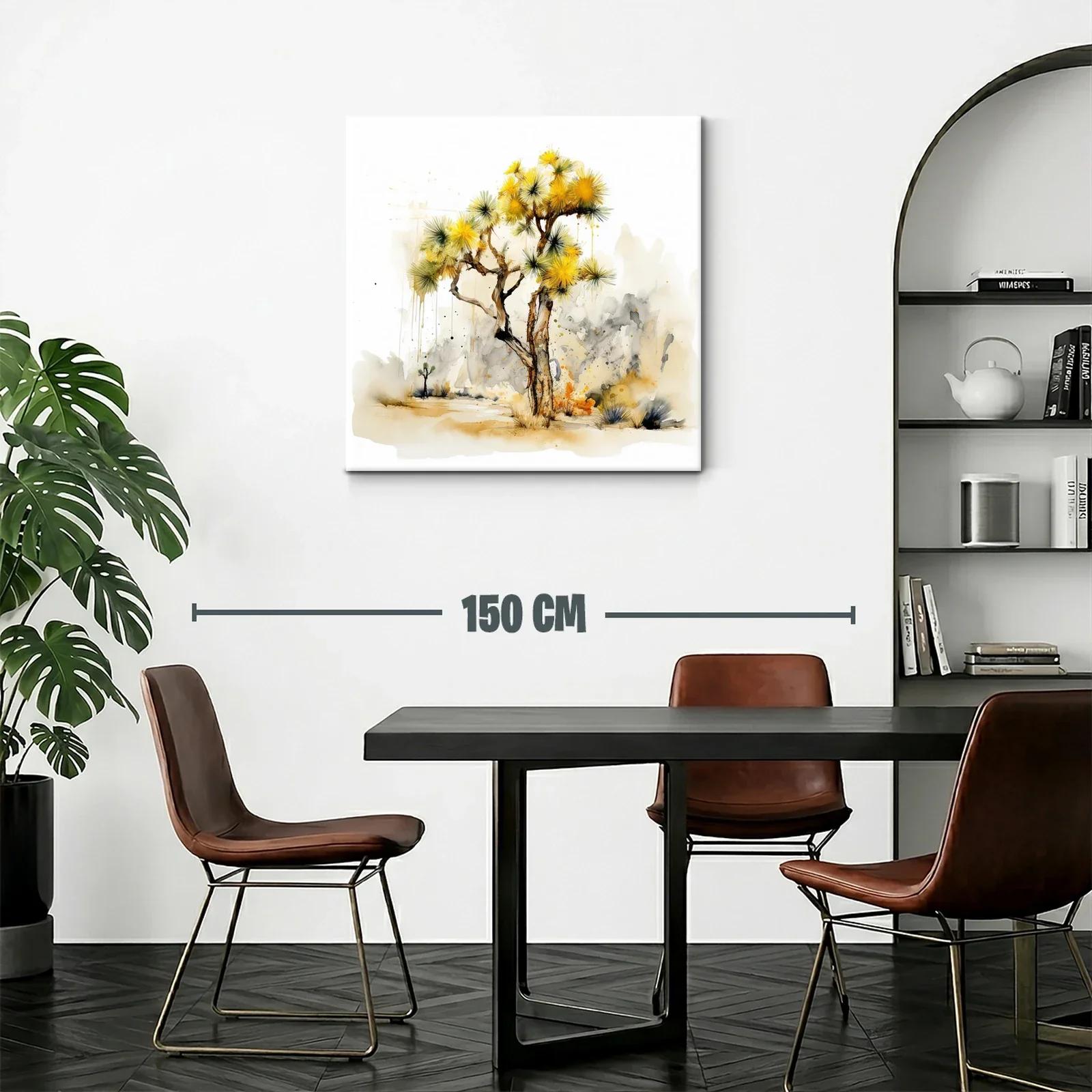 Árbol con flores amarillas en paisaje difuminado — miniatura 2