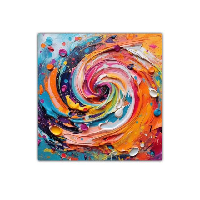 Explosión de colores vibrantes en remolino dinámico