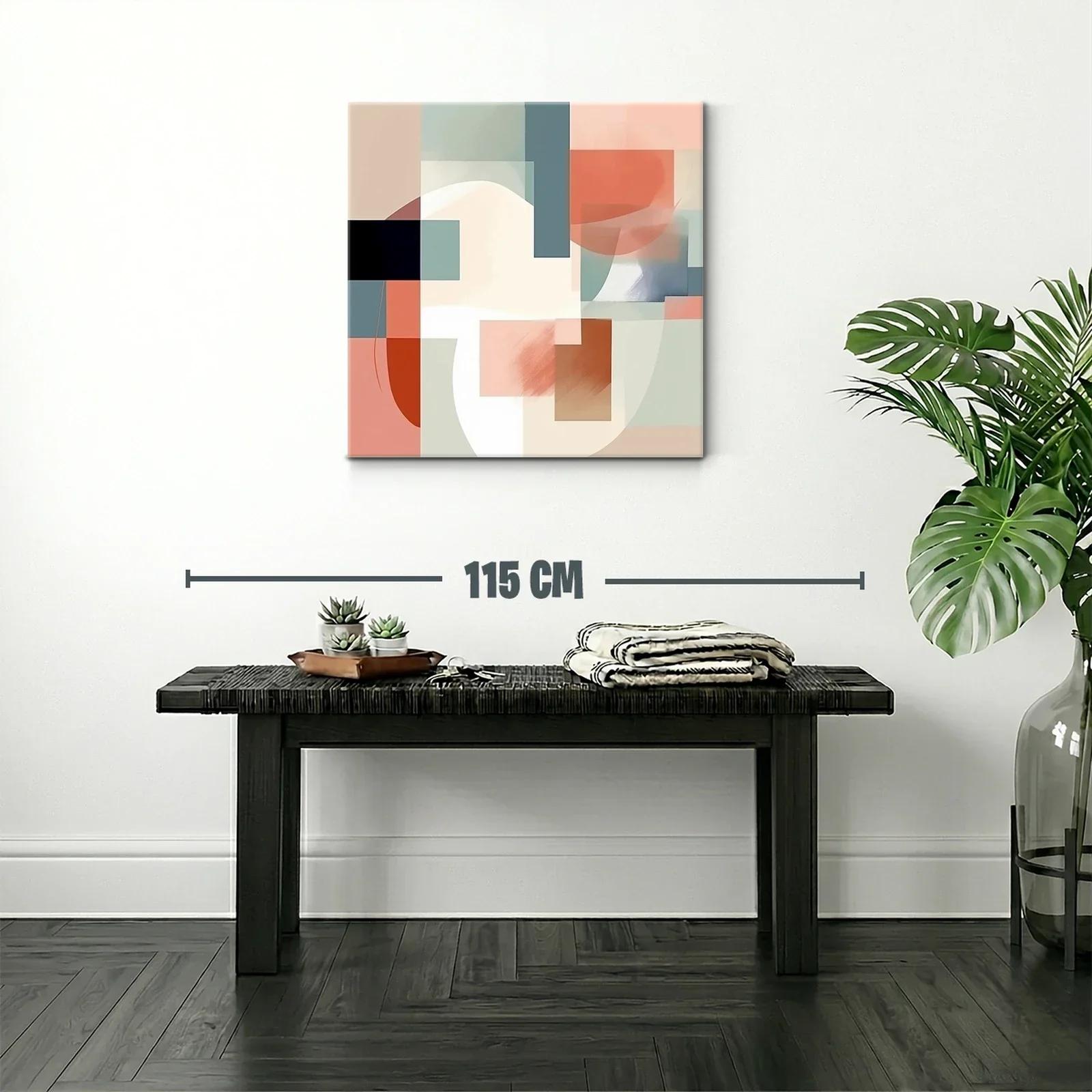 Composición abstracta con tonos cálidos y formas geométricas — miniatura 2