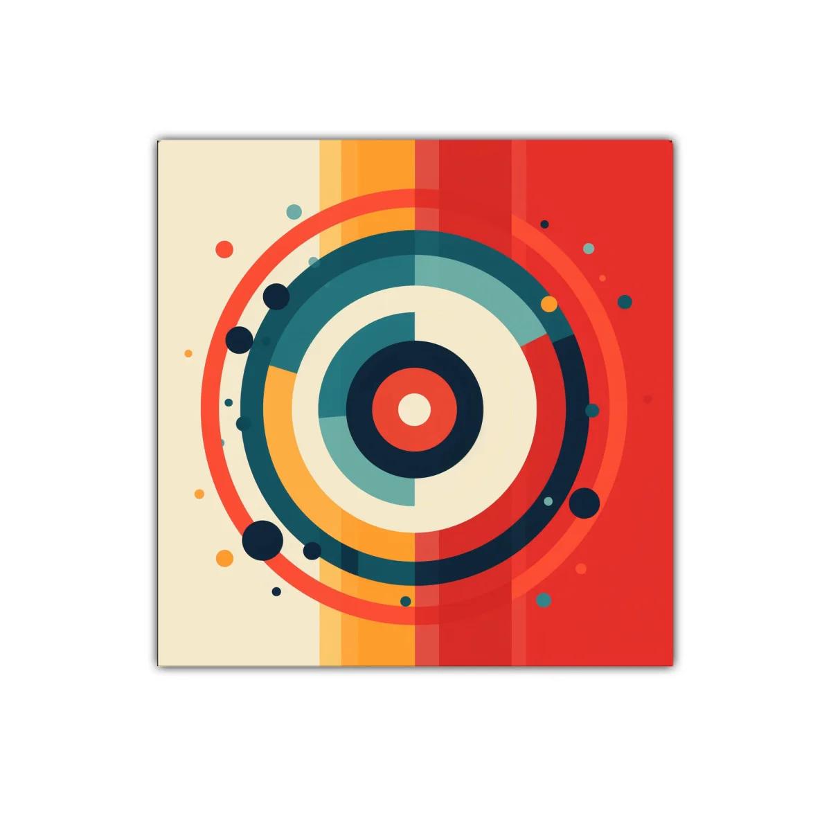 Cuadro decorativo con diseño geométrico vibrante en tonos cálidos — imagen principal