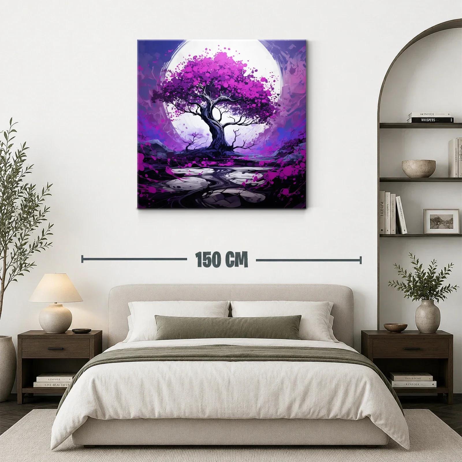 Árbol mágico con vibrantes tonos violetas y fucsias — miniatura 3