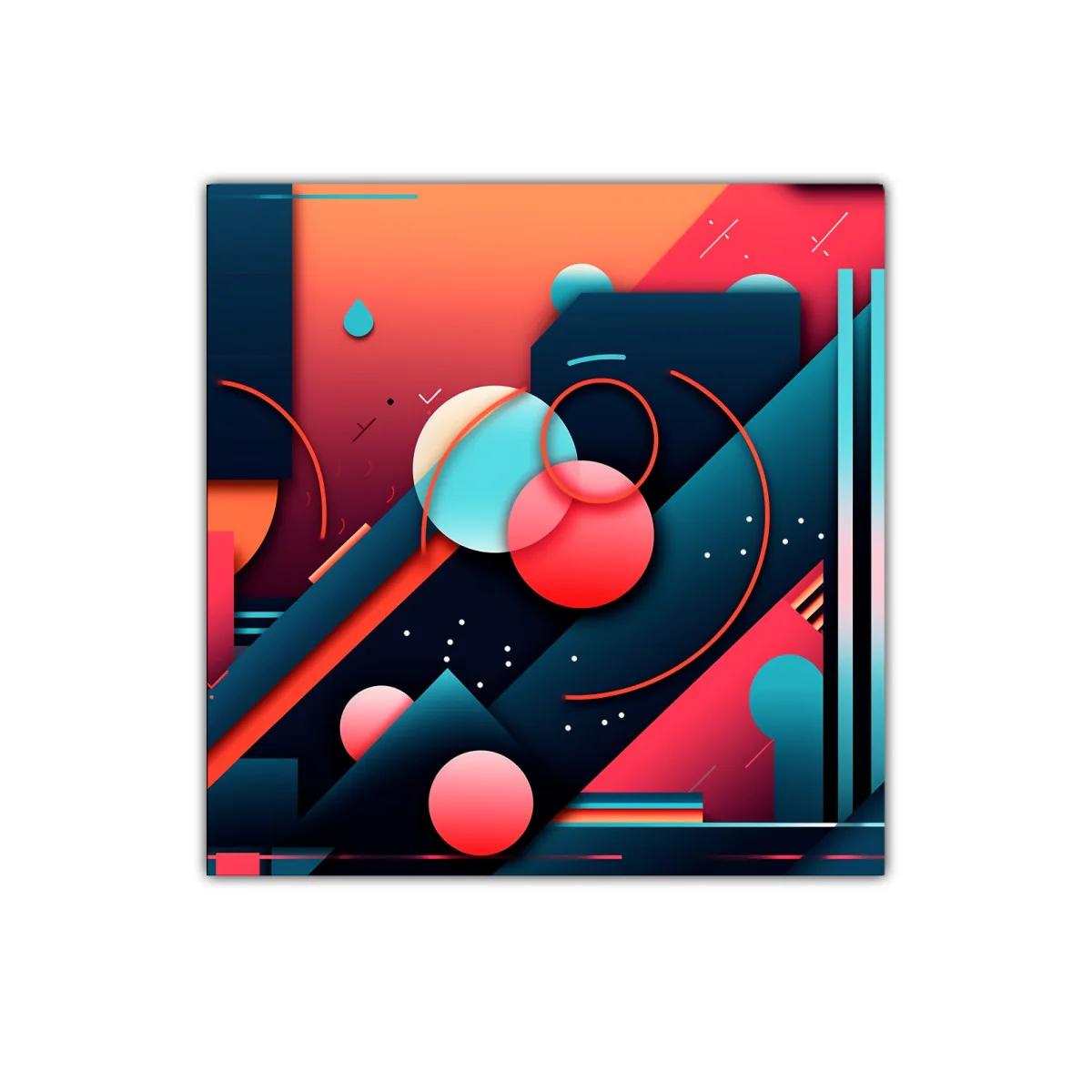 Cuadro abstracto con formas geométricas y colores vibrantes — imagen principal