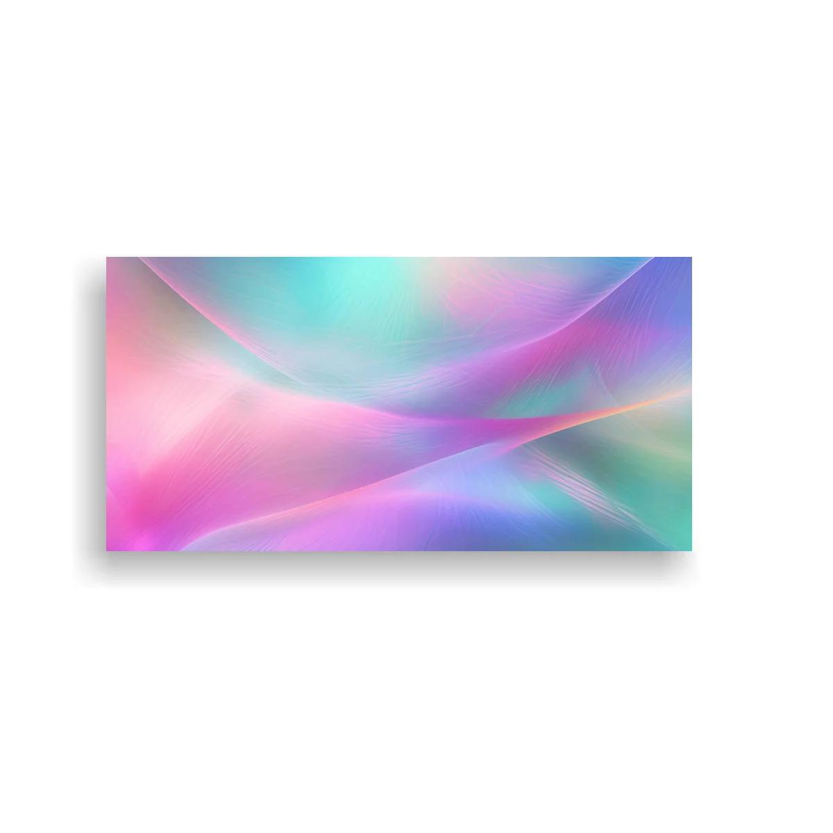 Cuadro degradado abstracto en ondas con brillos tenues