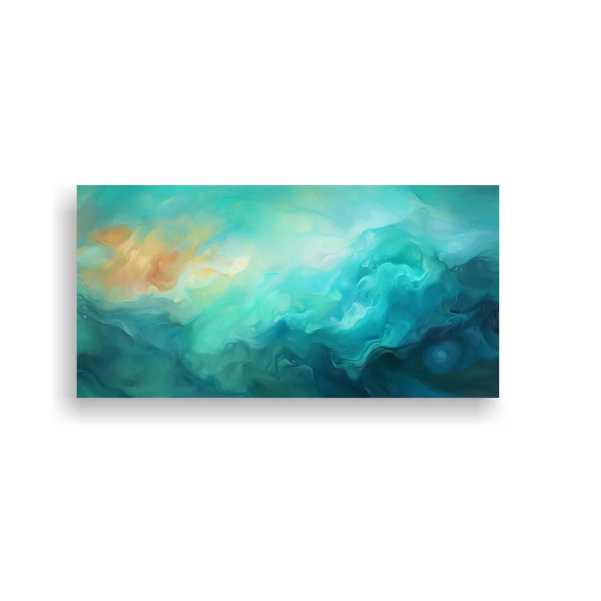 Cuadro remolino abstracto de nubes y agua con luz cálida — imagen principal