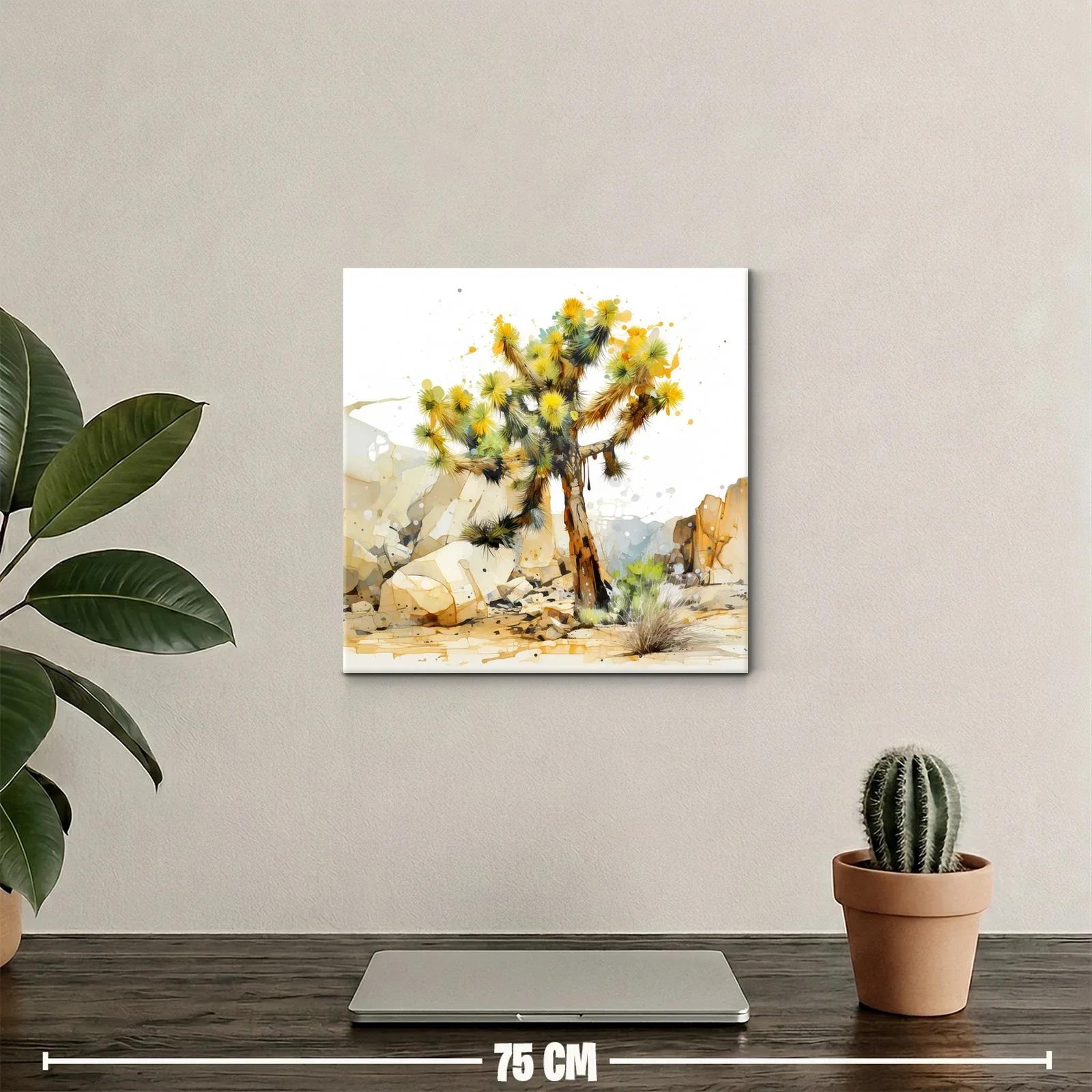 Árbol desértico con vibrante luz y tonos cálidos — miniatura 2