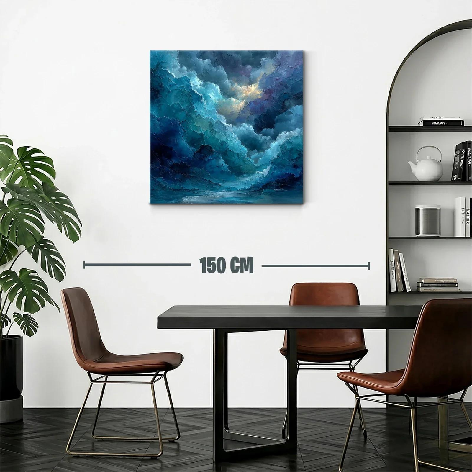 Cielo tormentoso con tonos azules y toque de luz cálida — miniatura 2