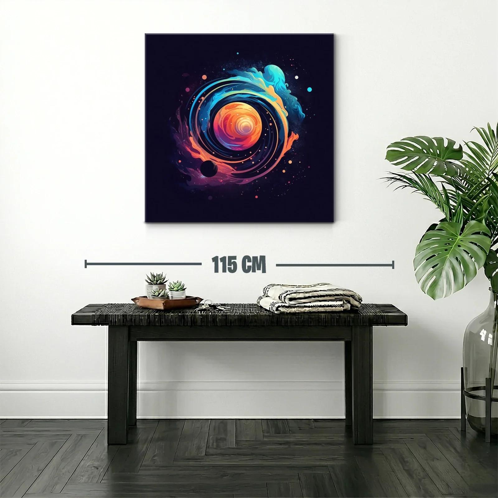 Cuadro del Cosmos en Movimiento con Tonos Vibrantes — miniatura 2