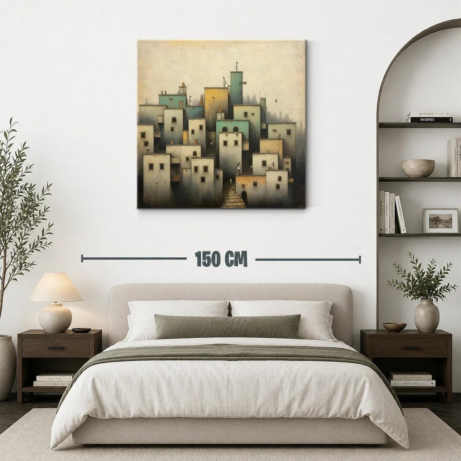Ciudad Onírica con Figuras Silenciosas y Arquitectura Suave — miniatura 3