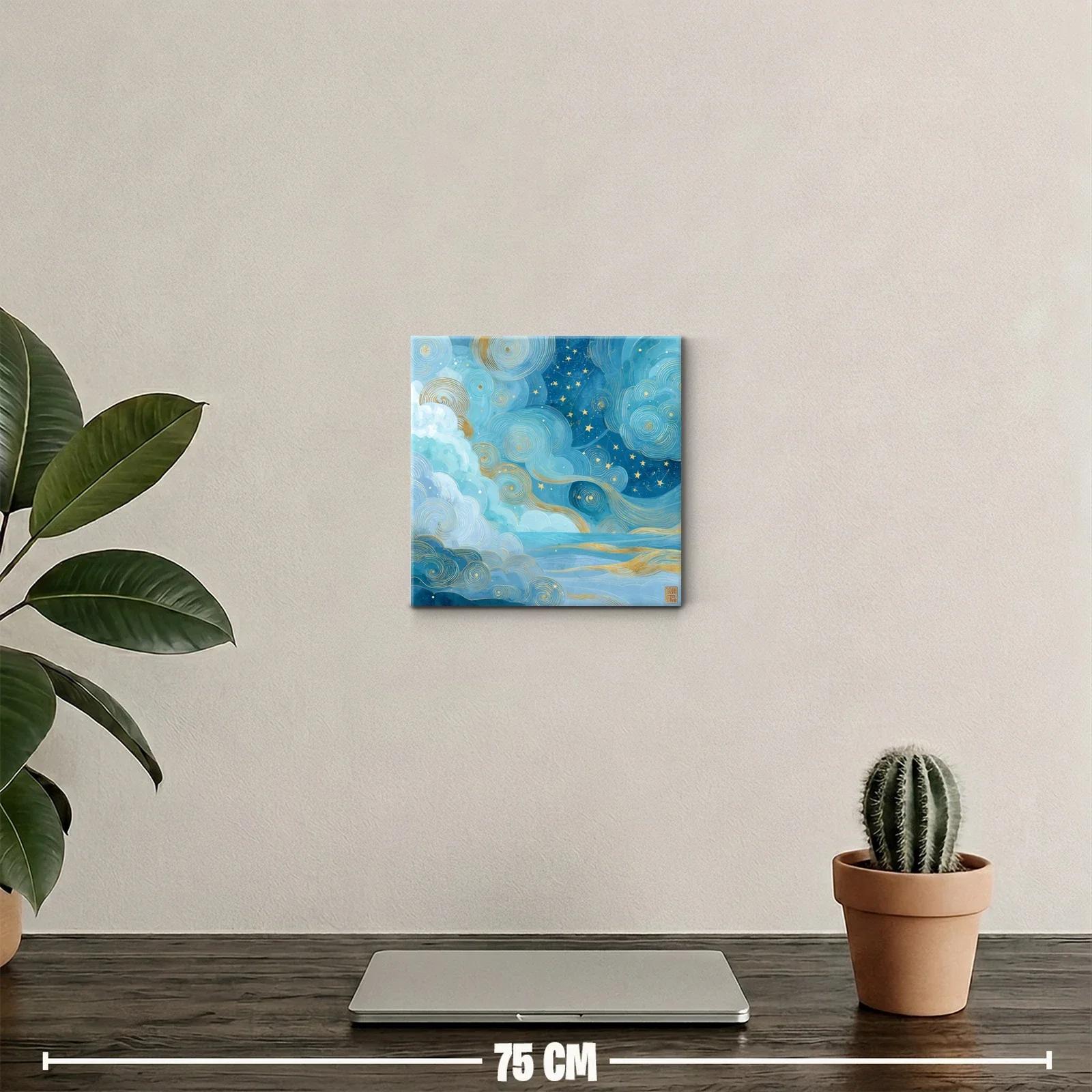 Encanto celestial en tonos azules con detalles dorados — miniatura 2
