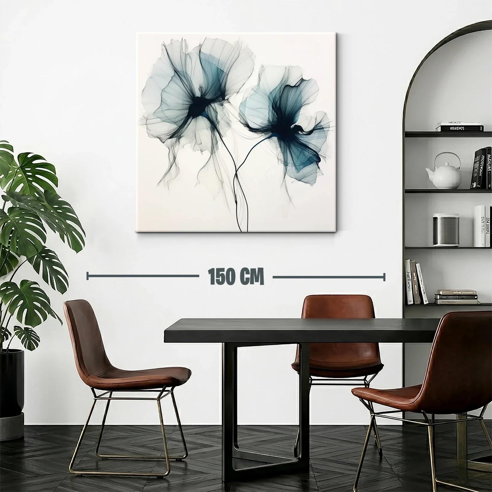 Elegancia floral en azul suavemente etéreo — miniatura 2