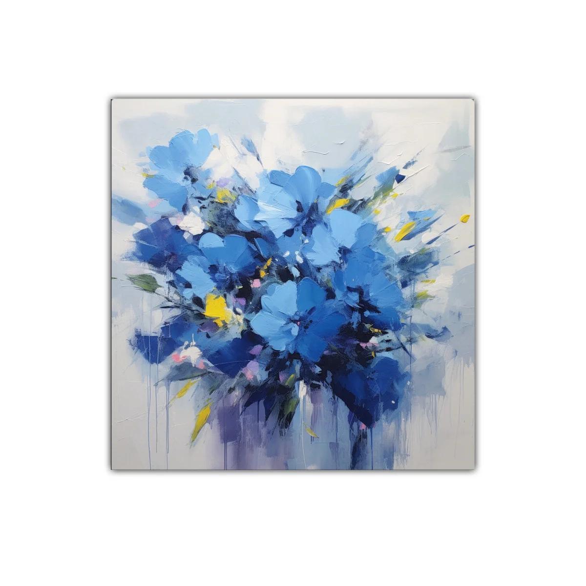 Original ramo floral en tonos azules con toques de amarillo — imagen principal