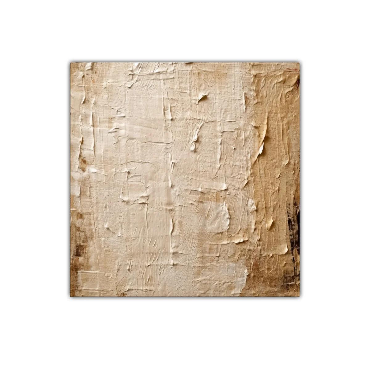 Cuadro abstracto en tonos neutros con relieve texturizado