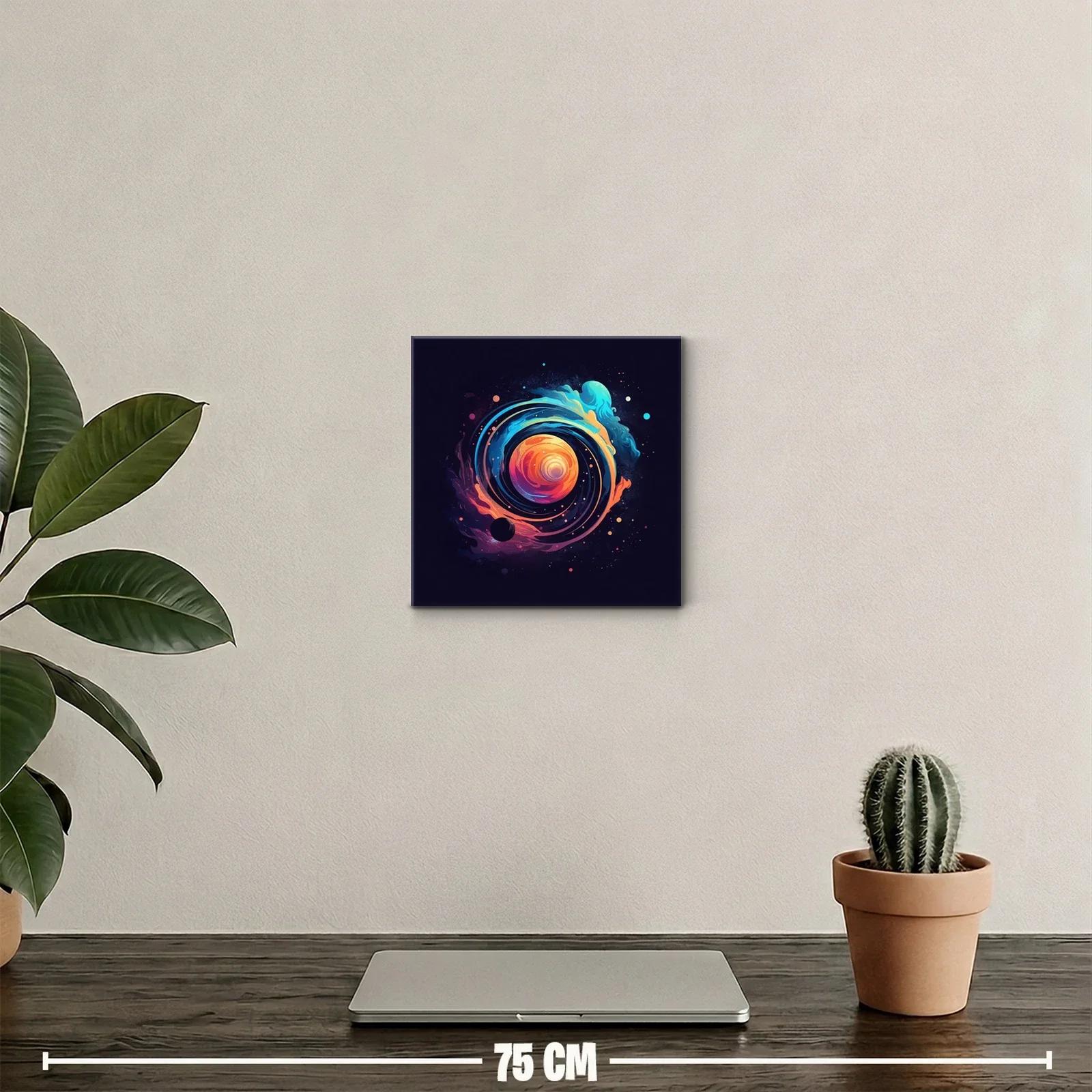 Cuadro del Cosmos en Movimiento con Tonos Vibrantes — miniatura 2