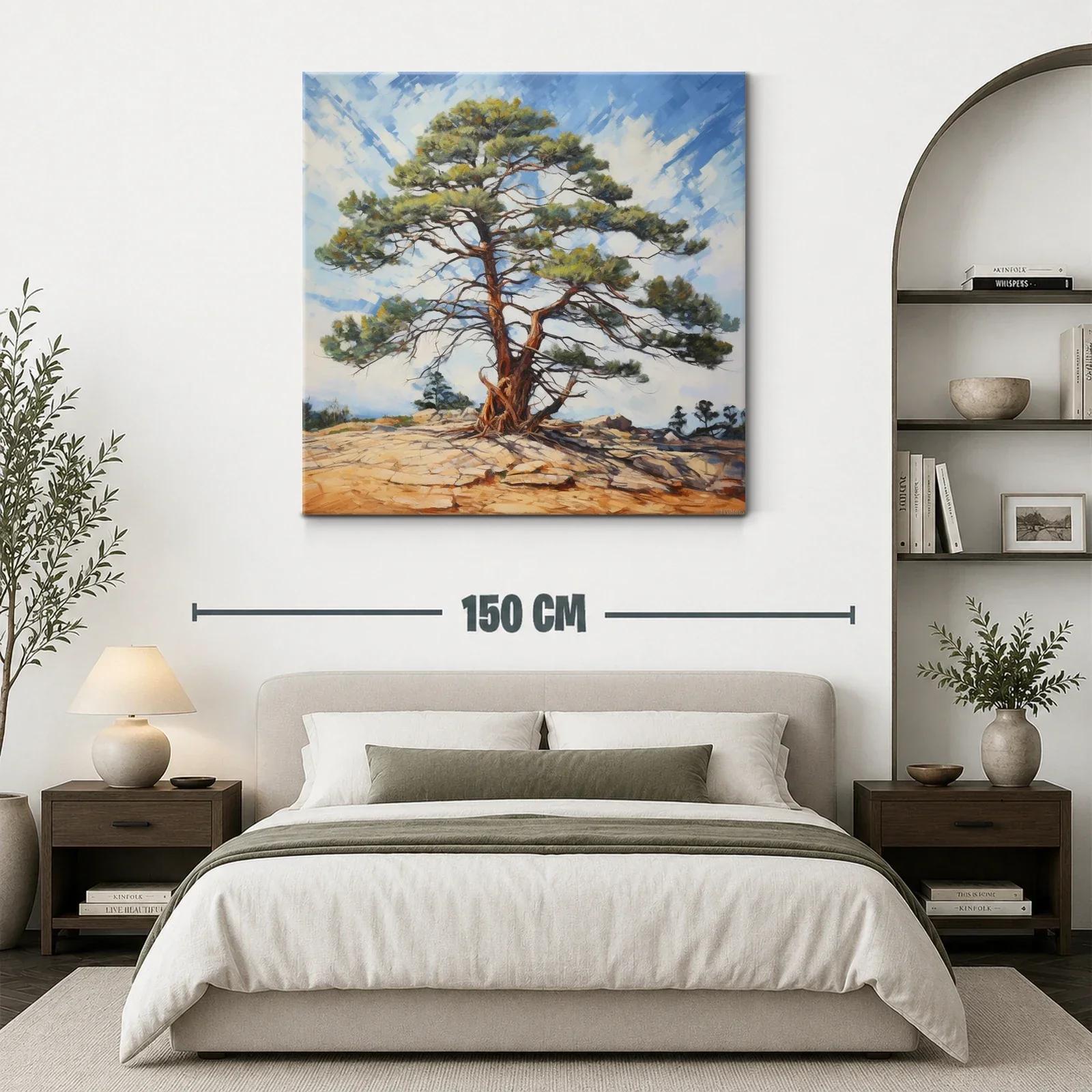 Árbol solitario en paisaje rocoso bajo cielo azul — miniatura 3