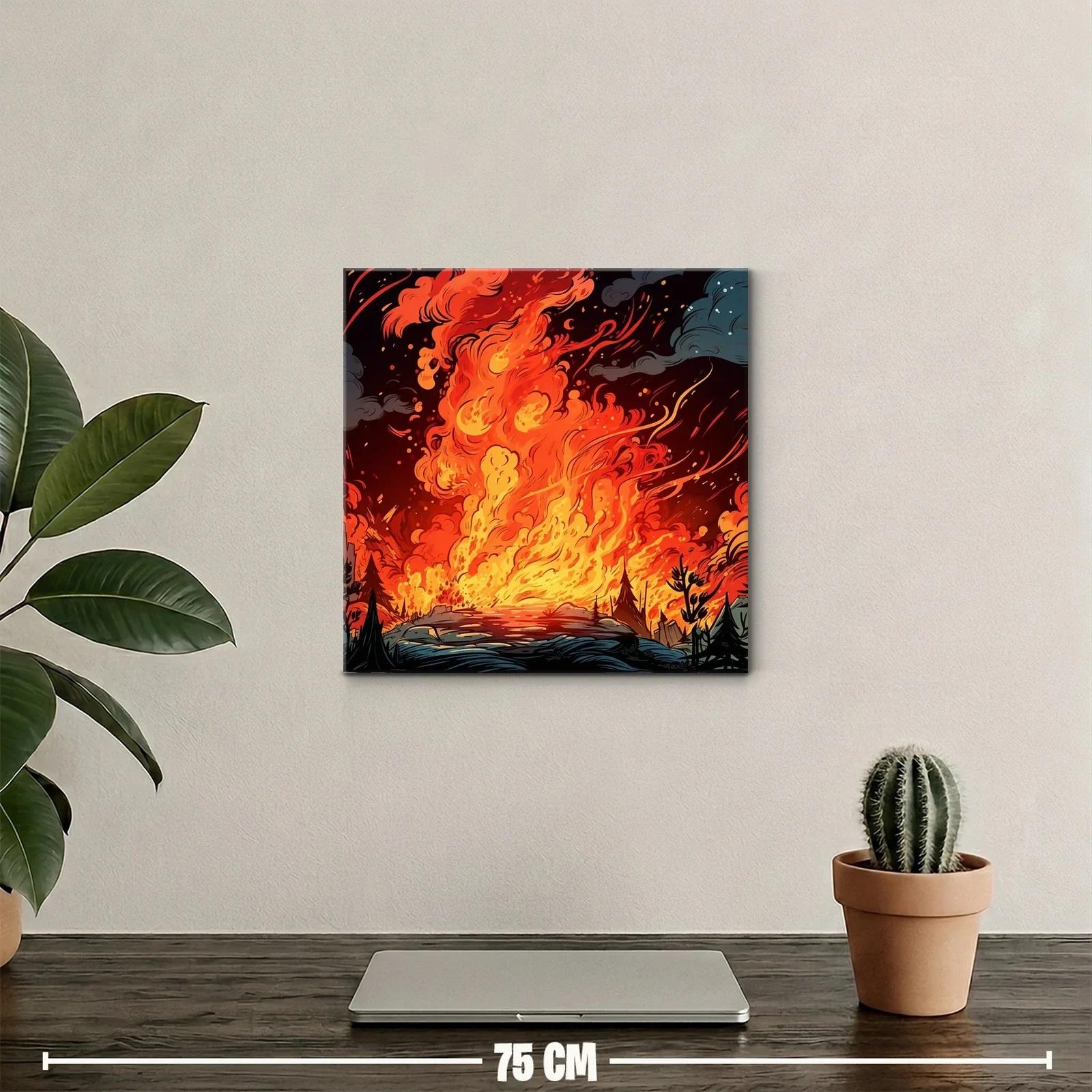 Intensidad ardiente en un paisaje en llamas vibrantes — miniatura 2