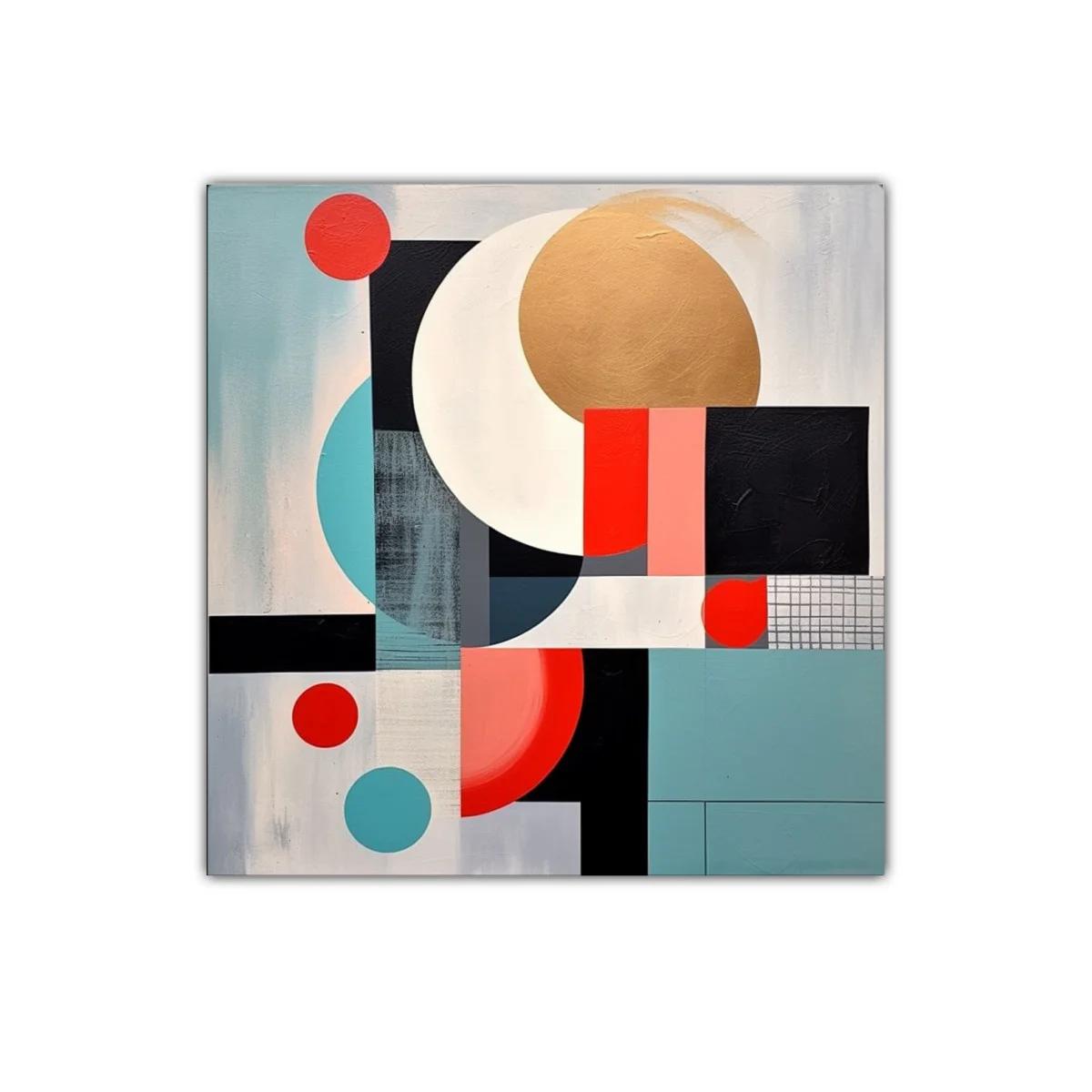 Composición abstracta con formas geométricas y colores vivos — imagen principal