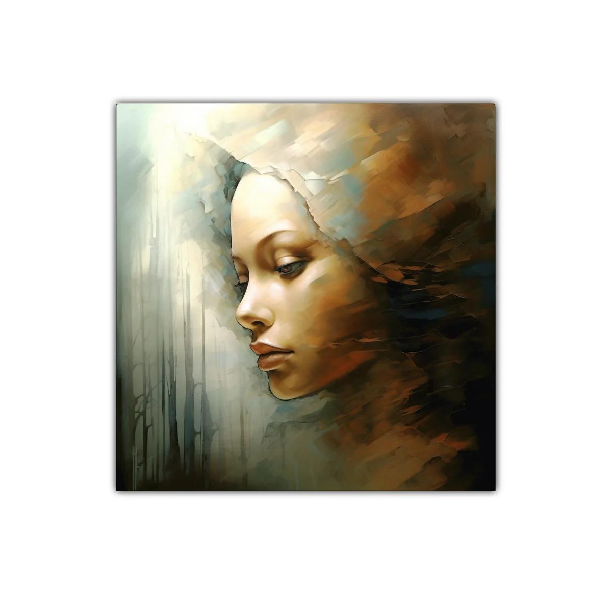 Retrato etéreo con tonos tierra y luz tenue — imagen principal