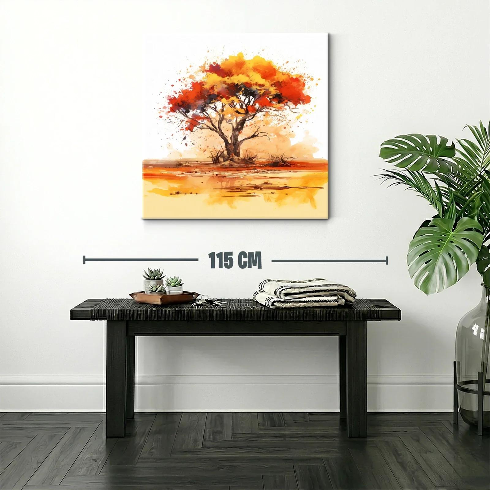 Árbol de otoño vibrante con tonos anaranjados y amarillos — miniatura 2