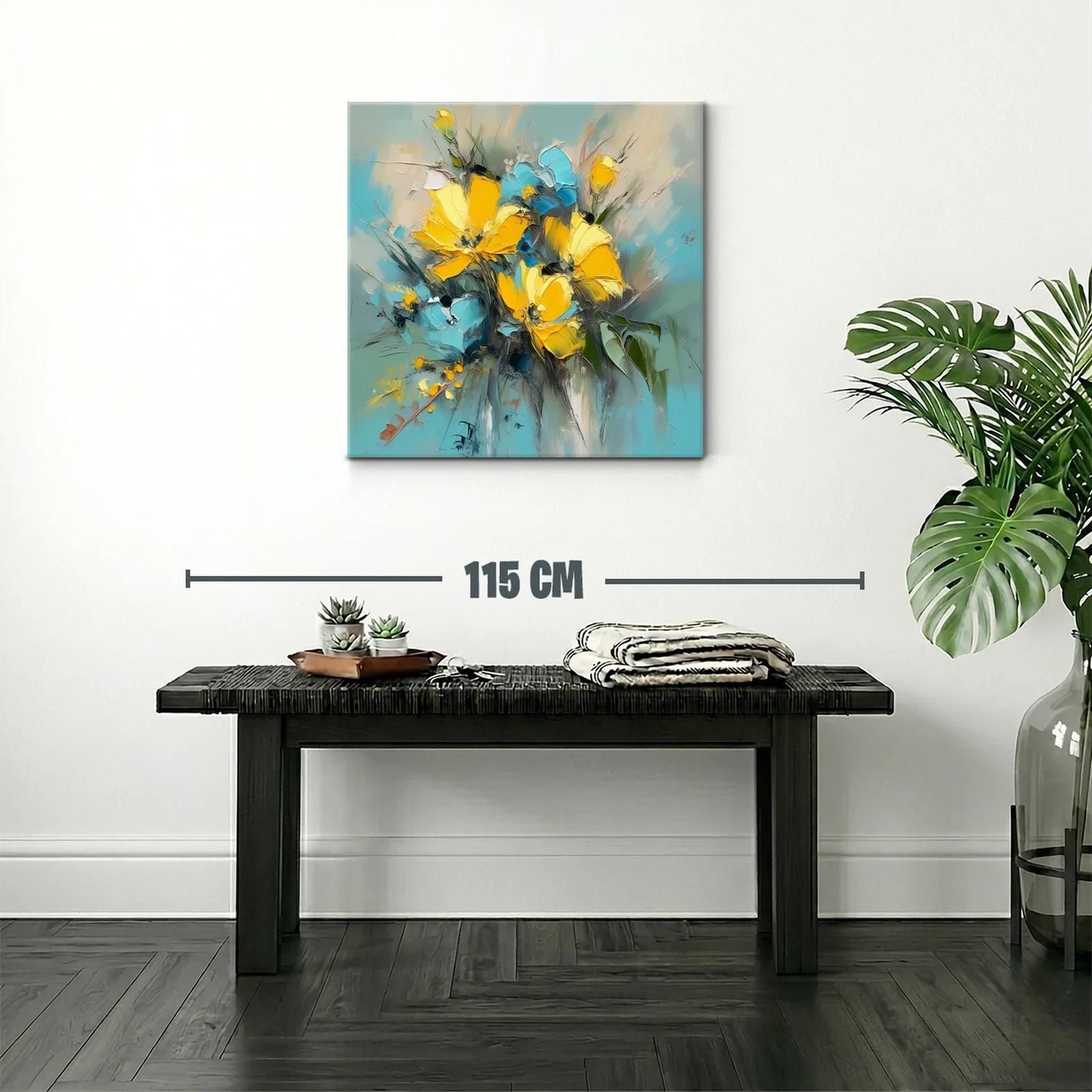 Flores vibrantes en tonos amarillos y azules — miniatura 2