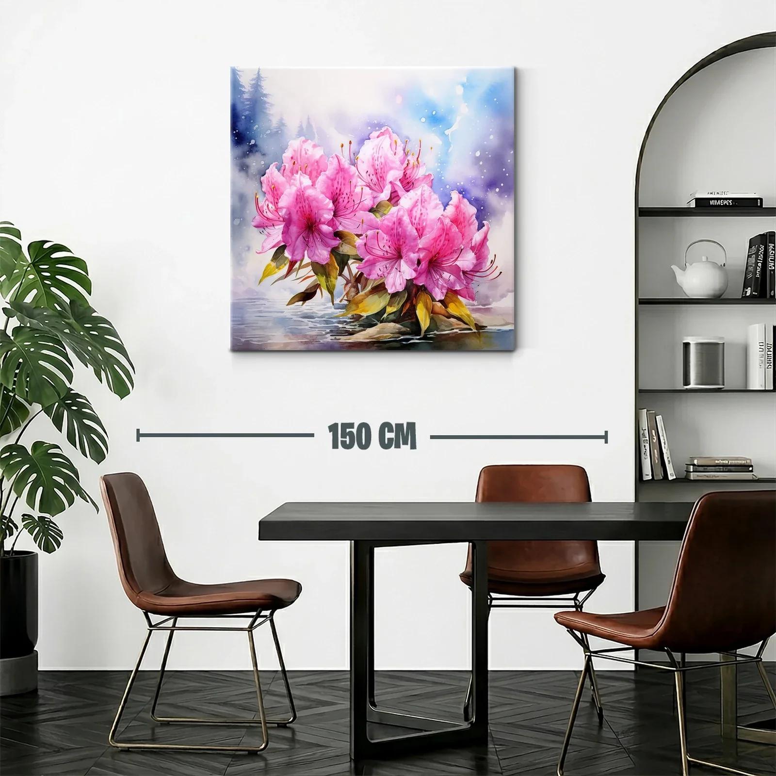 Delicado ramo de flores rosadas con fondo etéreo y acuático — miniatura 2