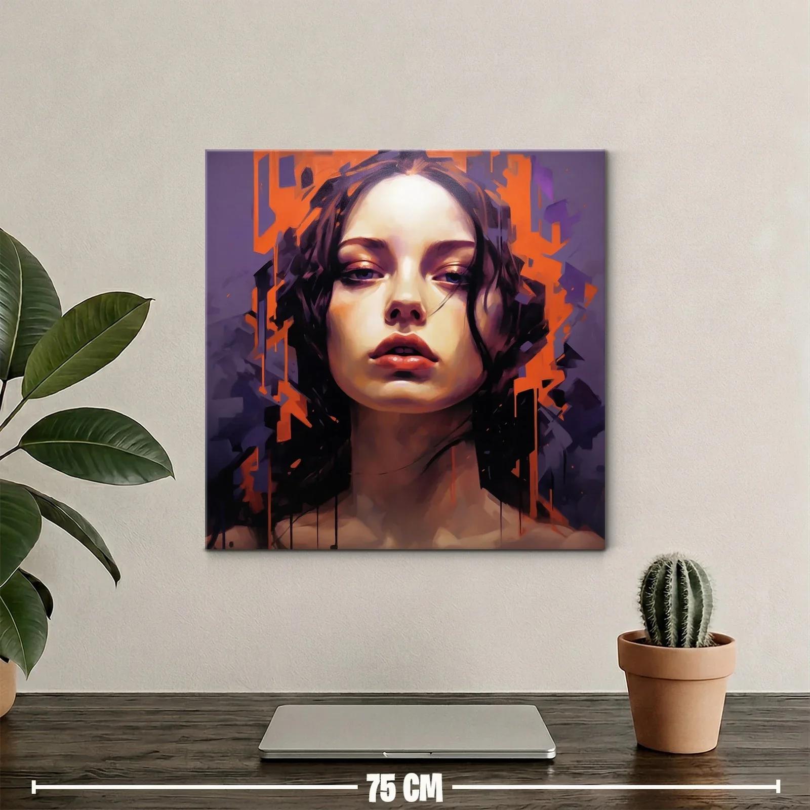 Retrato expresivo con tonos vibrantes y contrastes intensos — miniatura 2