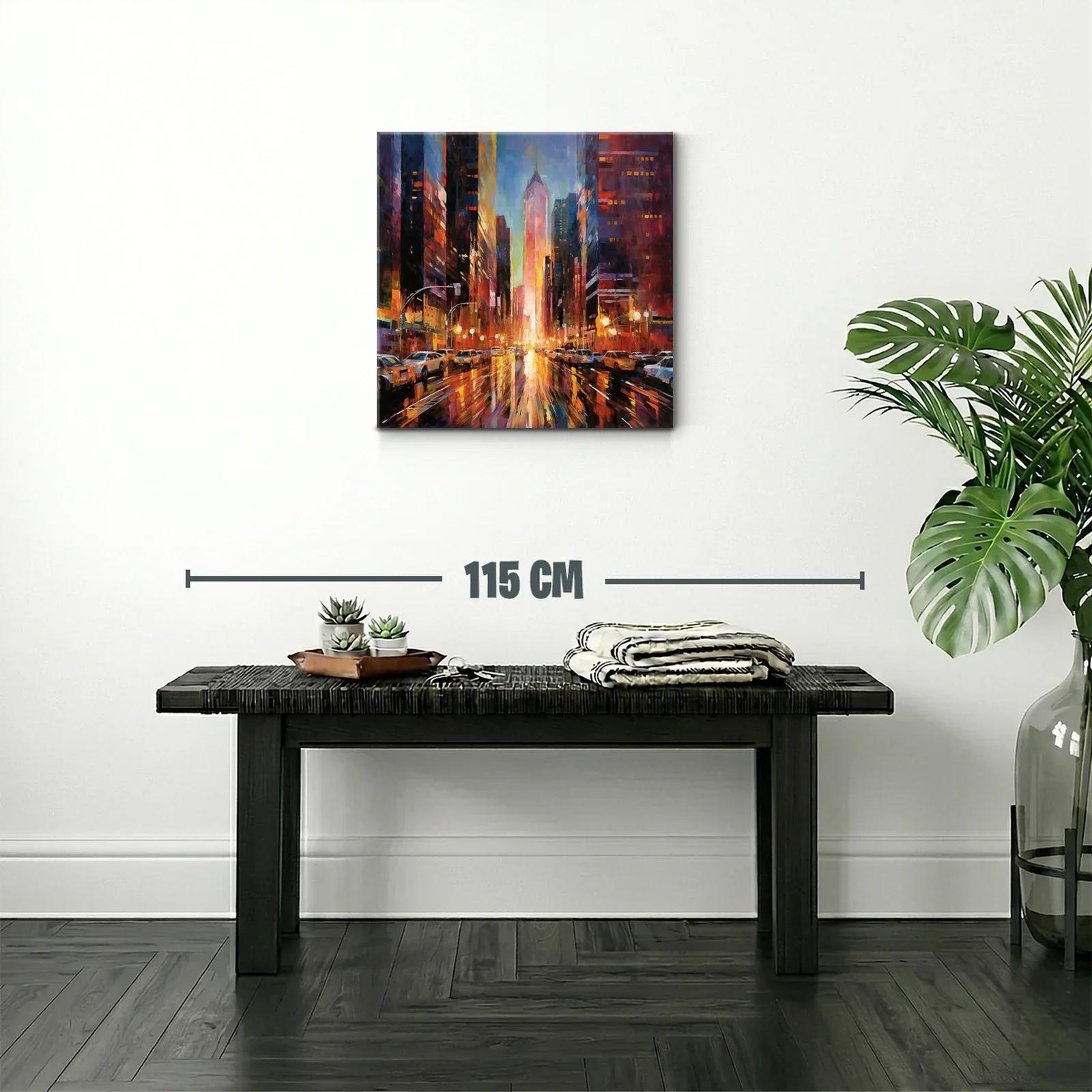 Atardecer urbanita con reflejos intensos y vibrantes — miniatura 2