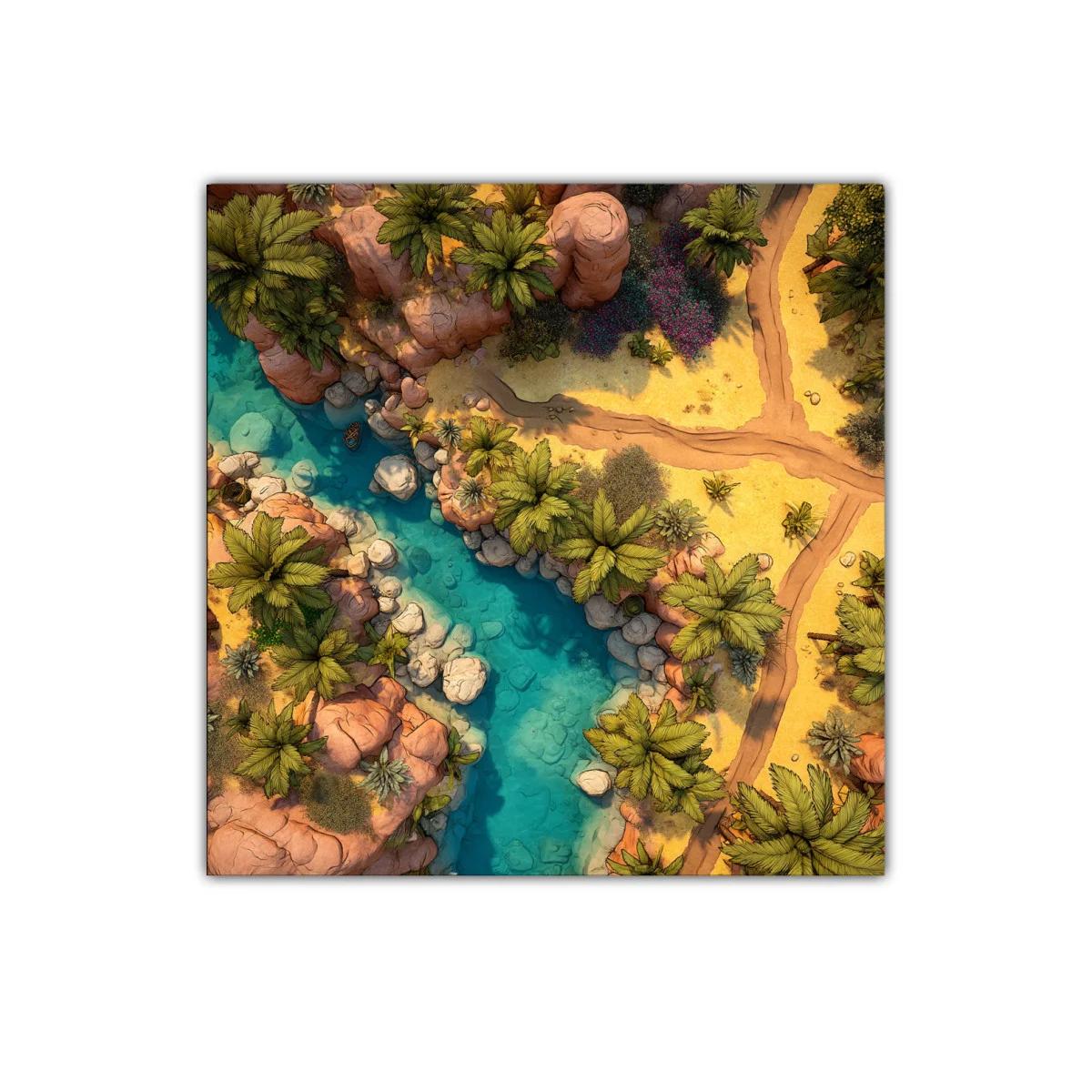 Paisaje natural con río turquesa y vegetación exuberante — imagen principal