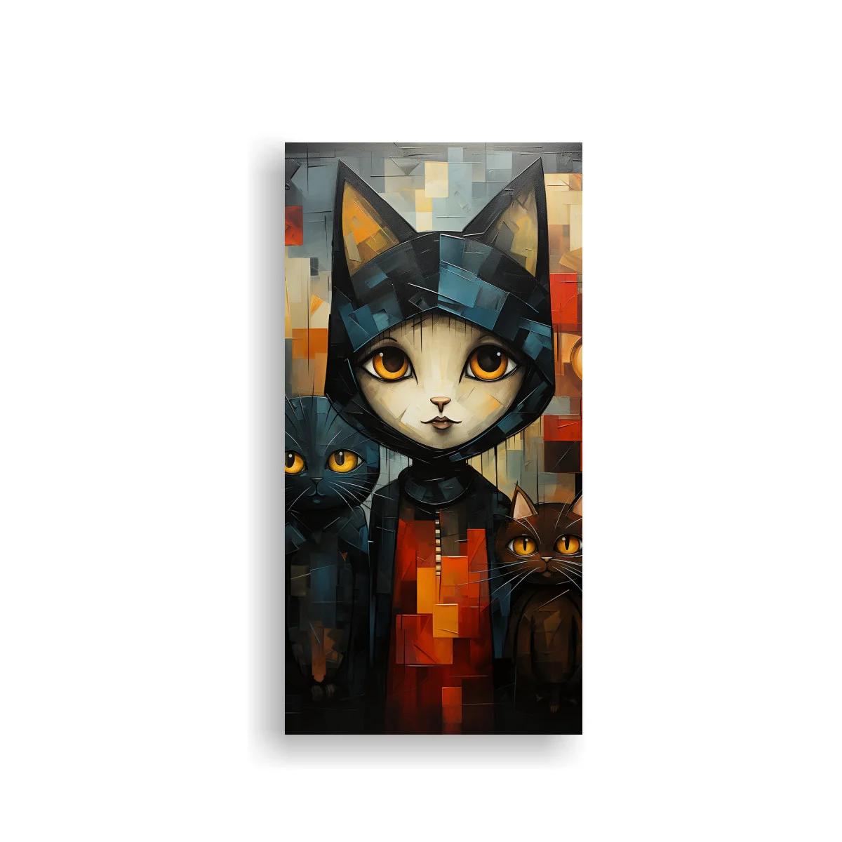 Cuadro gato negro de ojos ámbar — imagen principal