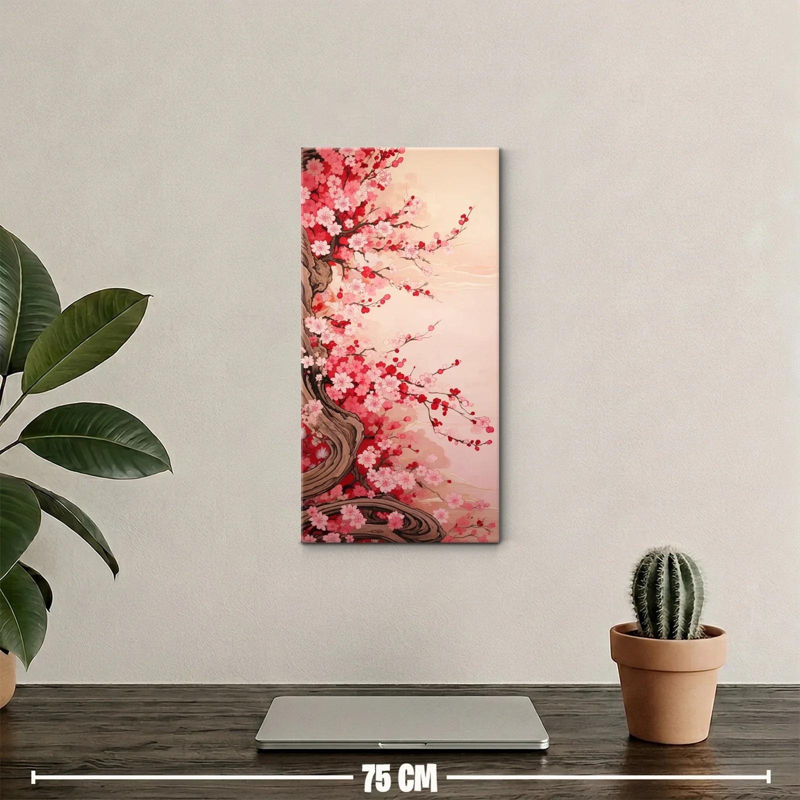 Cuadro flor de cerezo con tronco retorcido — miniatura 2