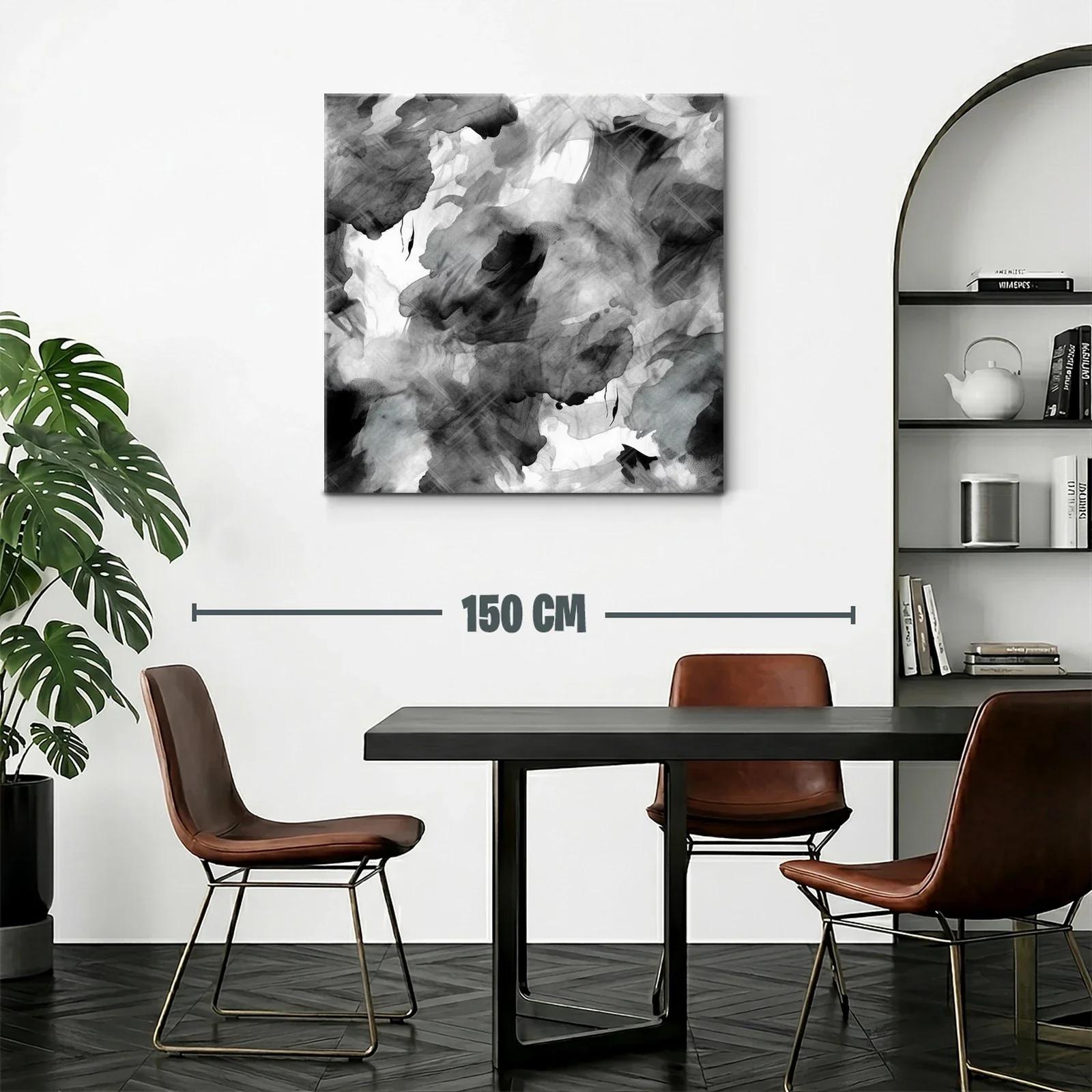 Arte abstracto en tonos grises y negros con efectos difuminados — miniatura 2