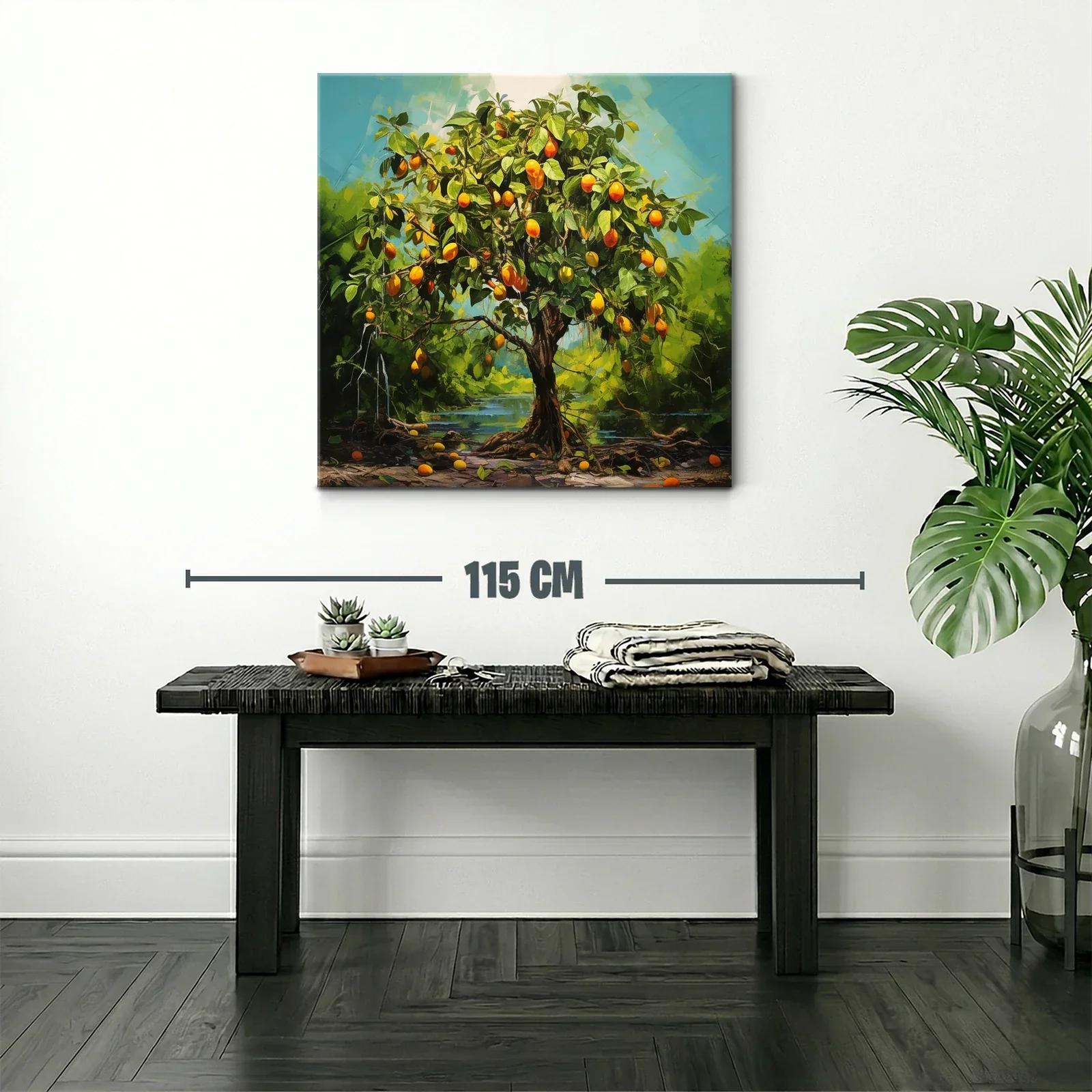 Árbol frutal con frutos naranjas vibrantes en paisaje natural — miniatura 2
