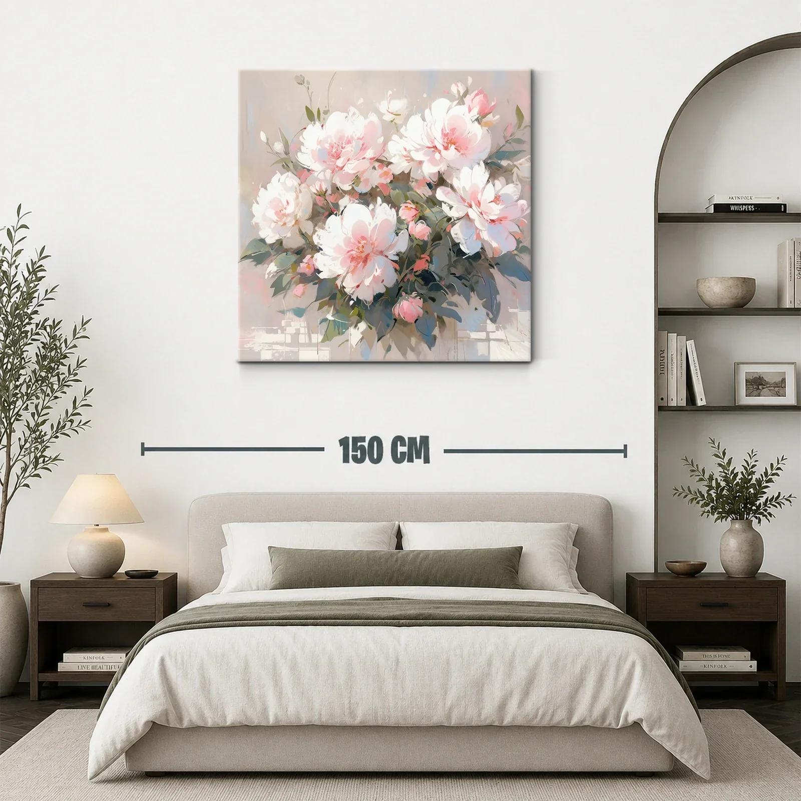 Composición delicada con flores blancas y rosas — miniatura 3