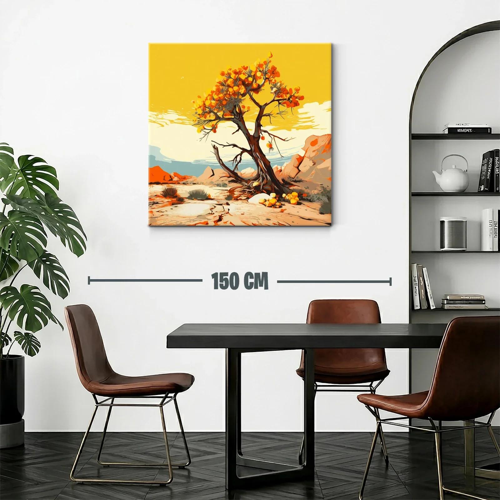 Árbol solitario con tonos cálidos en paisaje desértico — miniatura 2