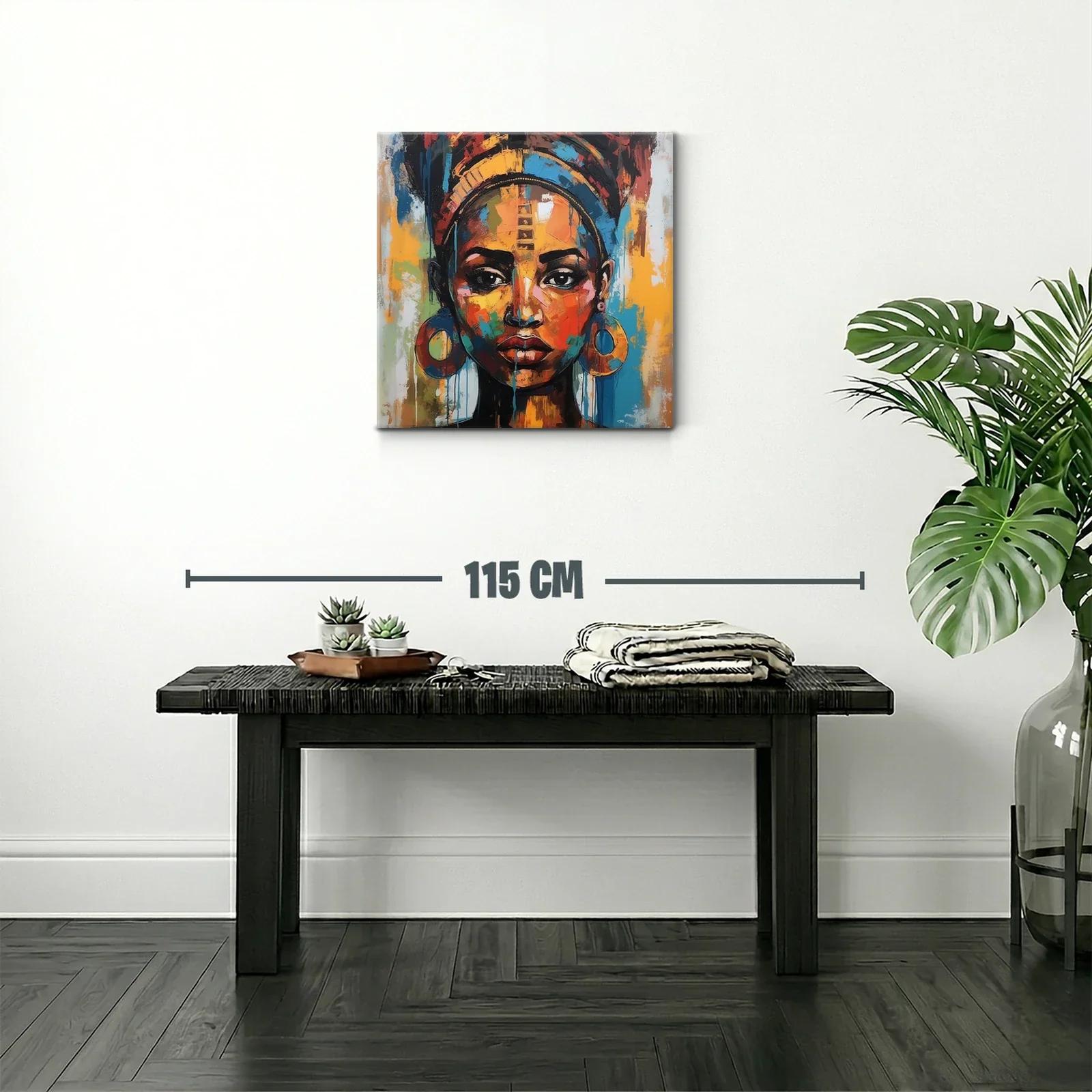 Retrato vibrante de mujer con estilo africano — miniatura 2