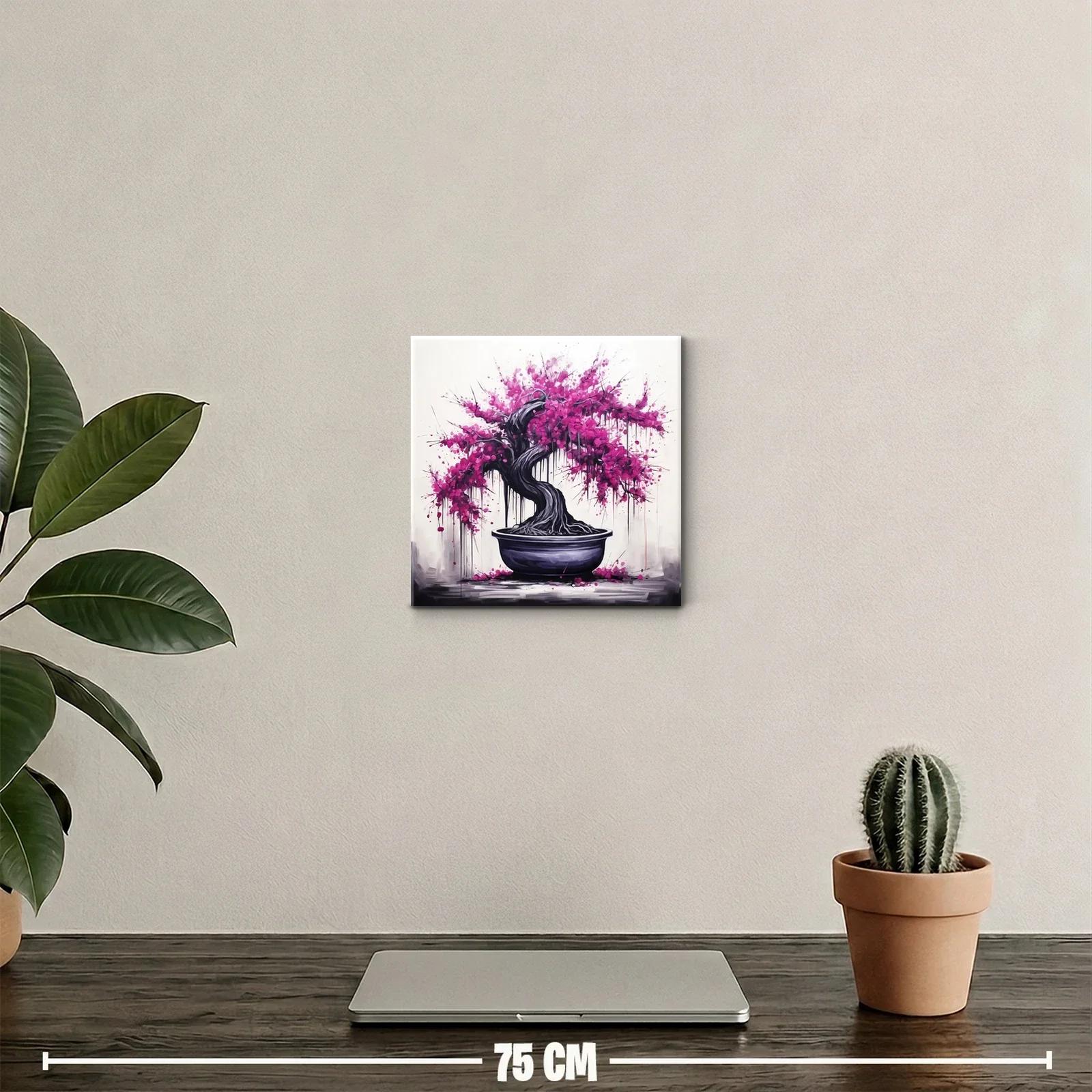 Bonsái con flores rosas intensas para un toque zen — miniatura 2